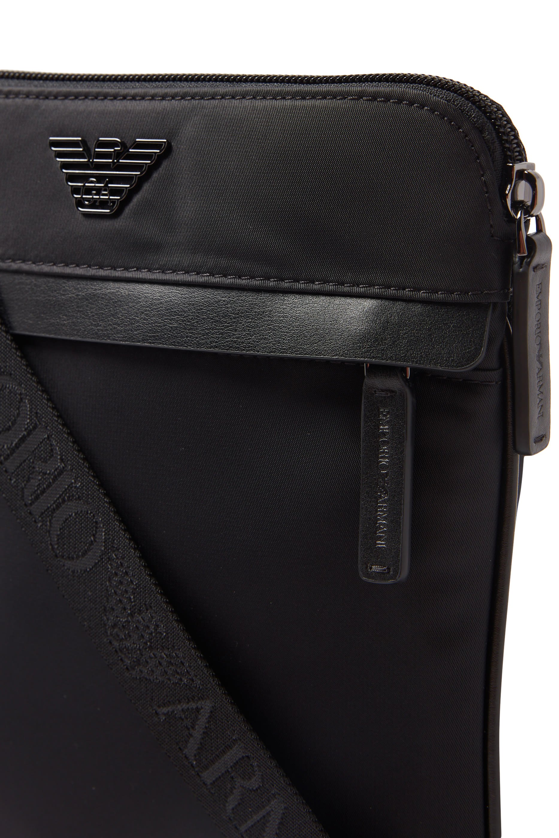 Flat Armani Sustainability Values Crossbody Bag