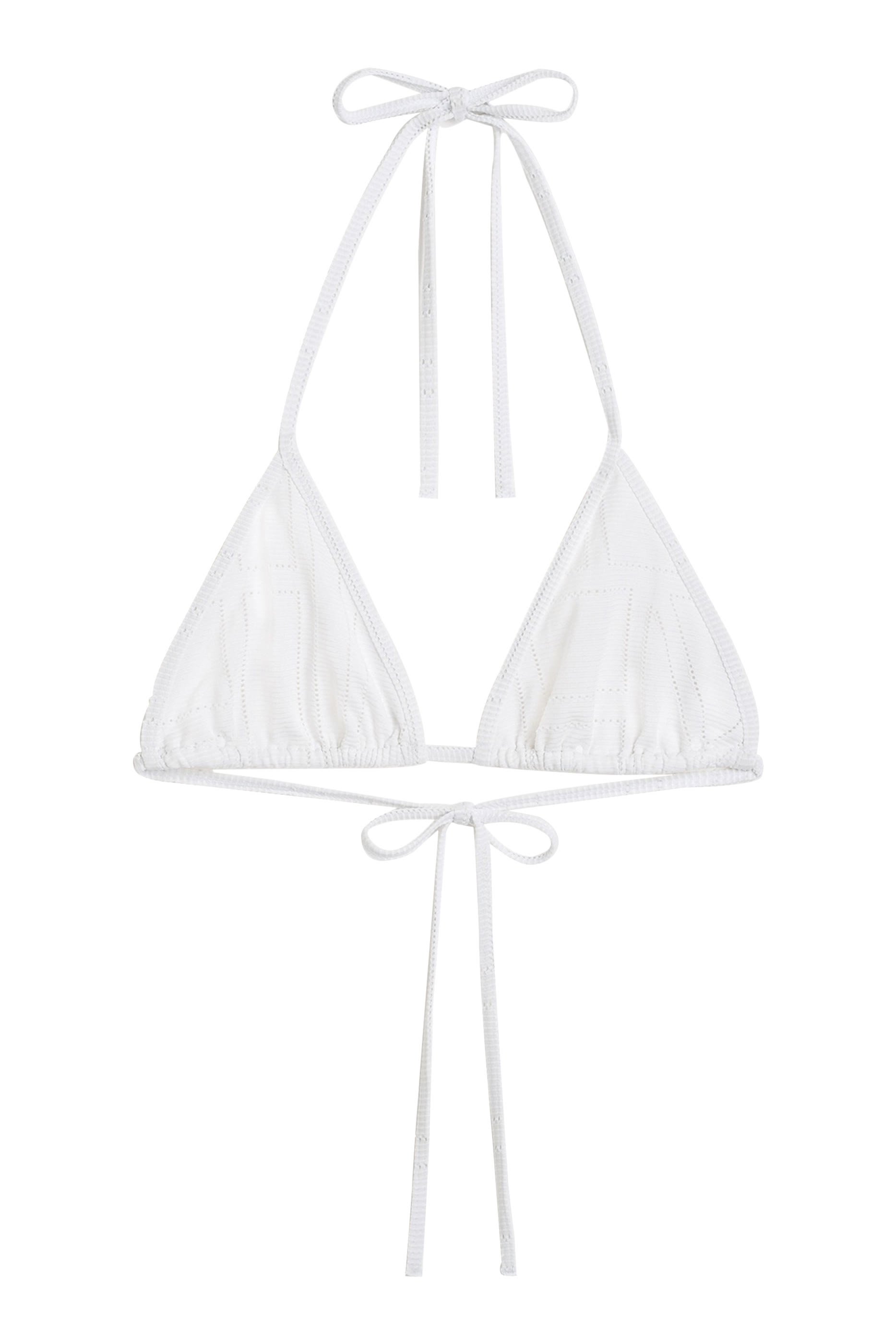 Monogram Pointelle Bikini Top