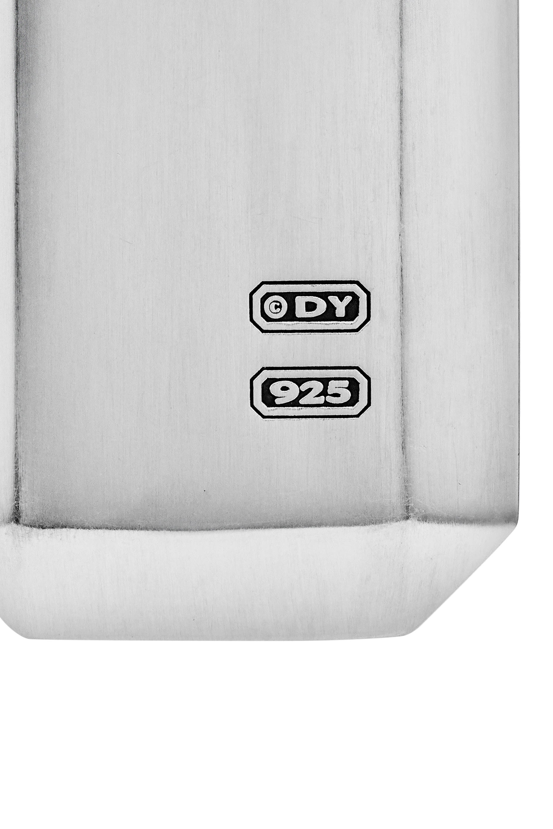 Deco Tag, Sterling Silver with Black Diamonds