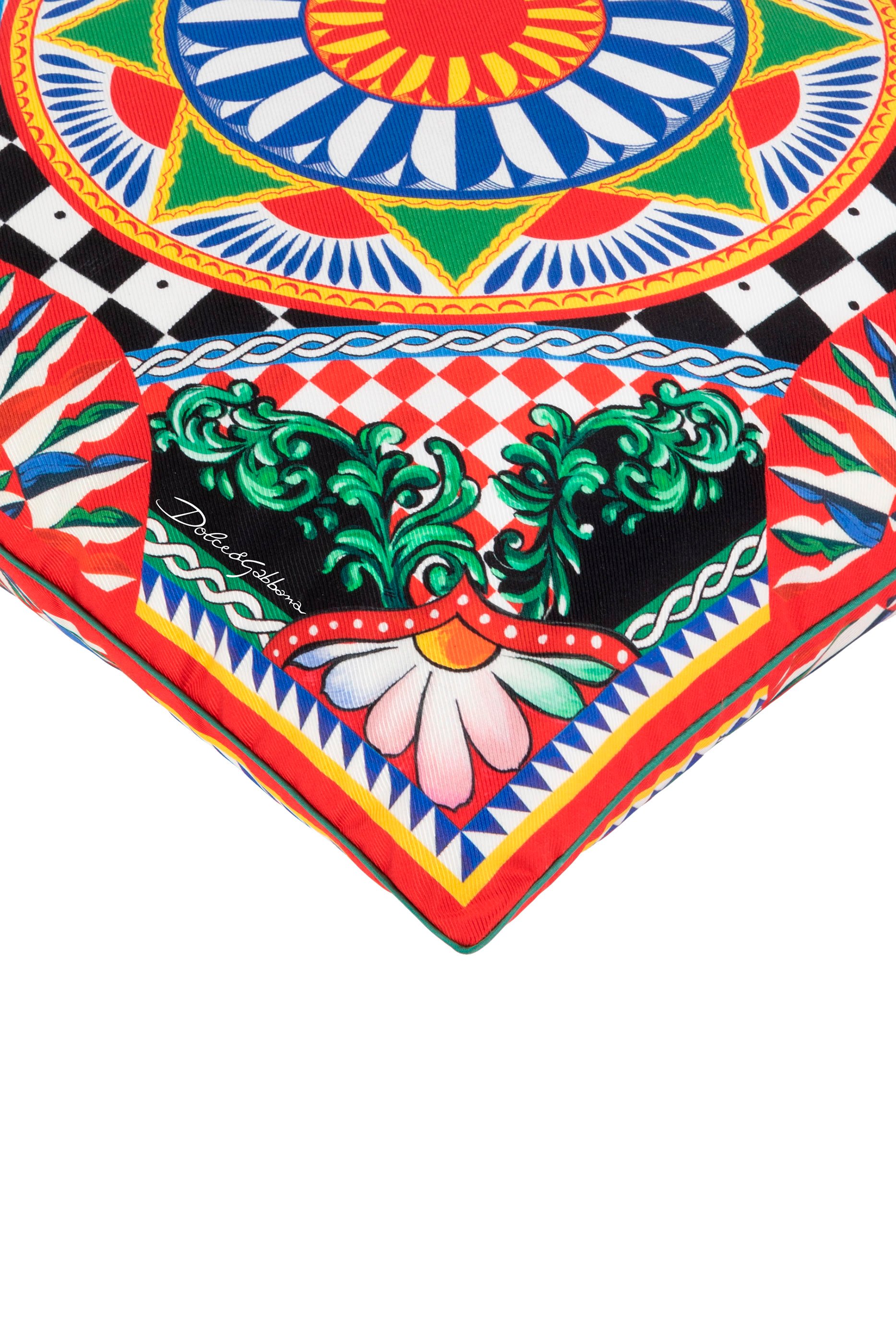 Green Carretto Silk Twill Cushion Small