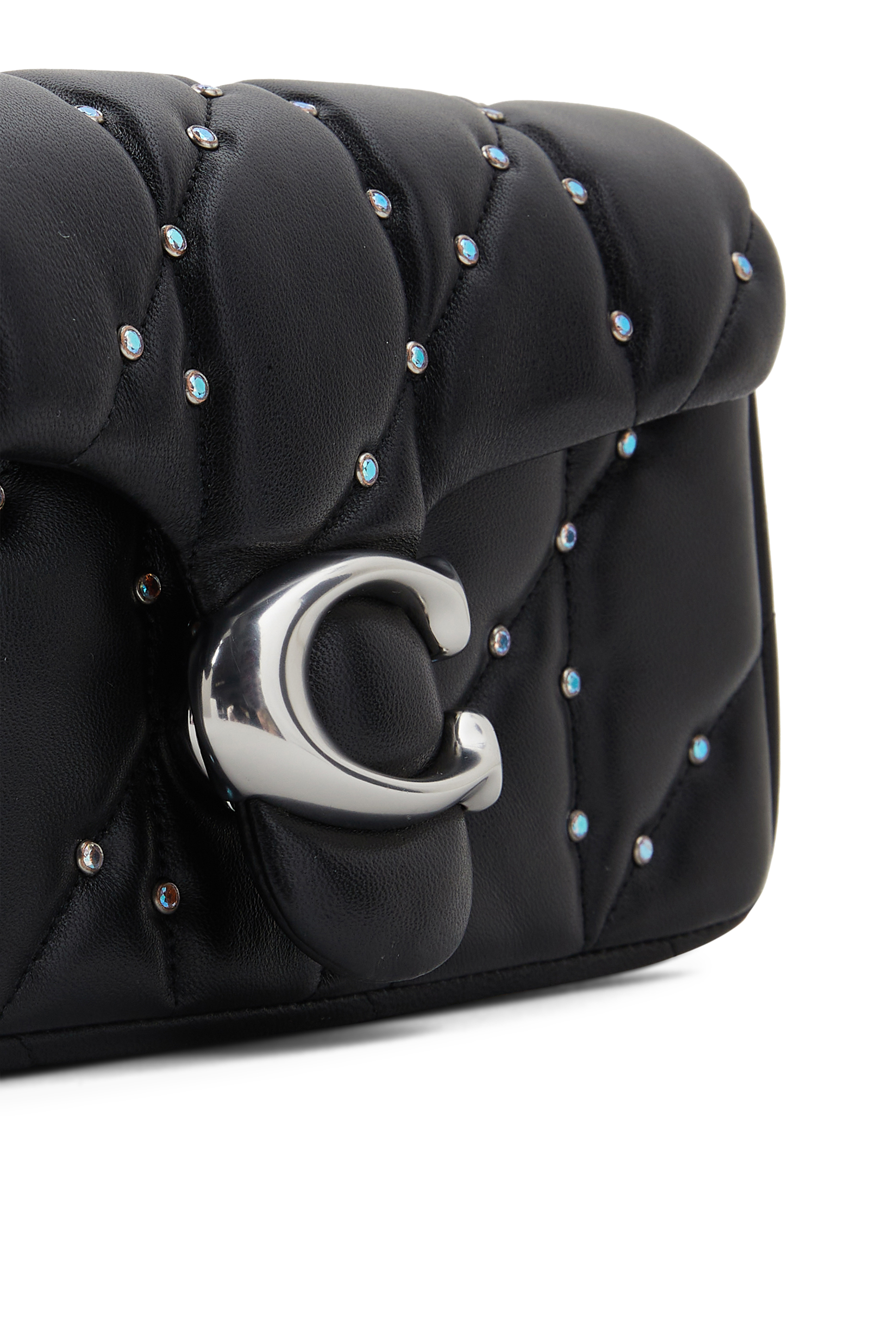 Tabby Shoulder Bag 26 with Pillow Quilting and Crystal Rivets