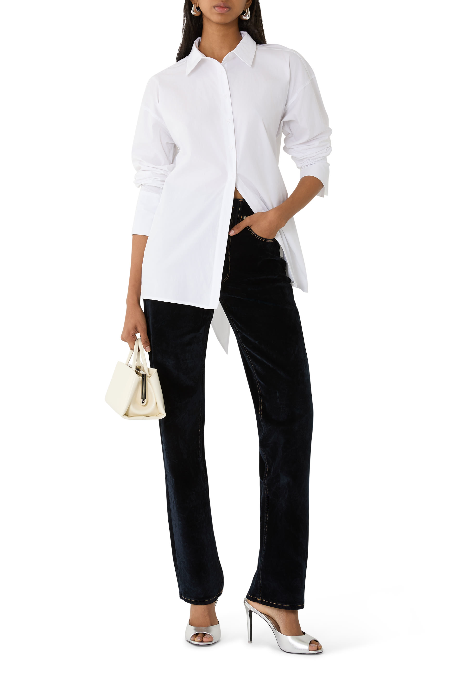  Poplin Tie Back Shirt