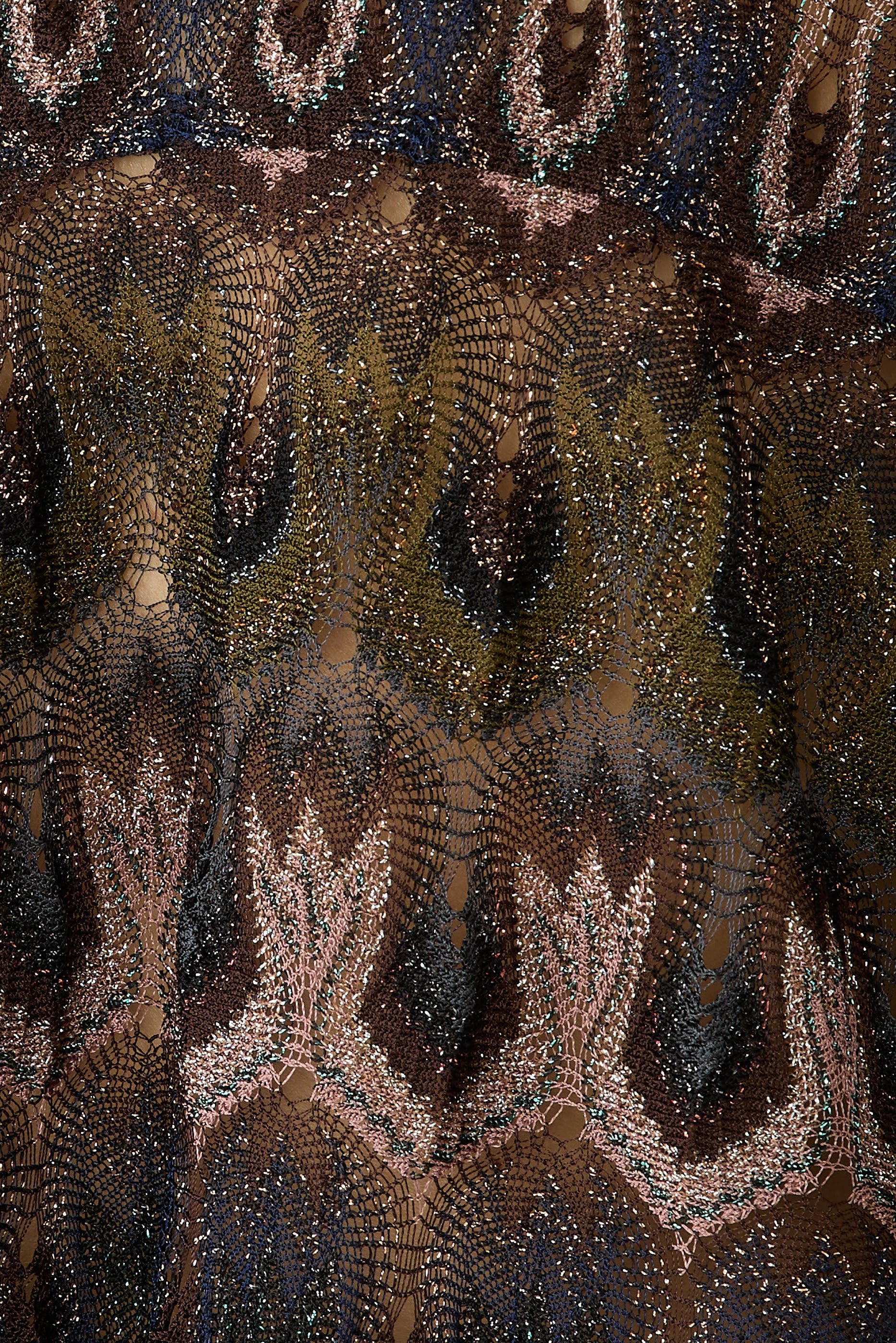  Viscose Lam&eacute; Blouse with Arabesque Motif