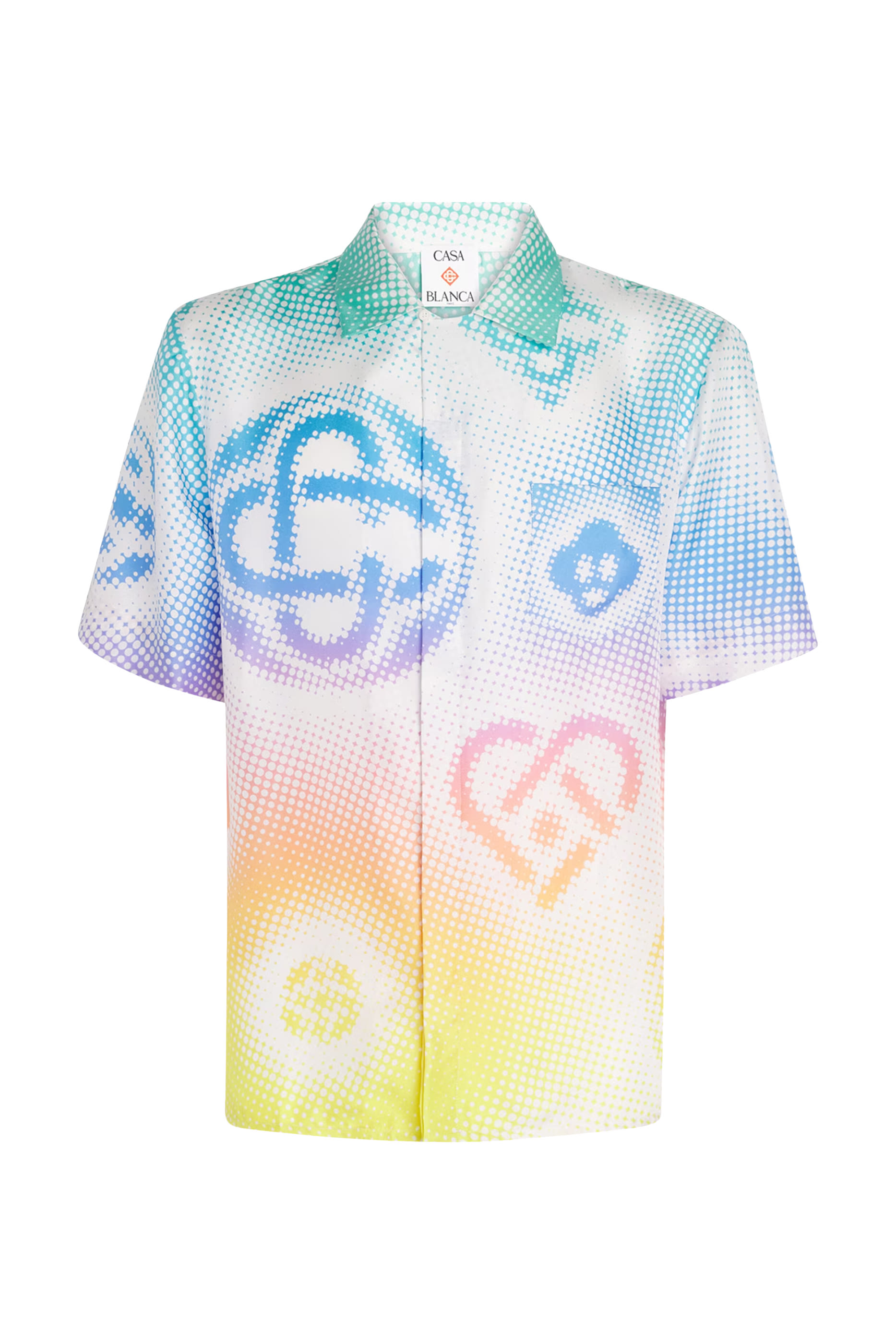 Halftone Logo Silk Shirt