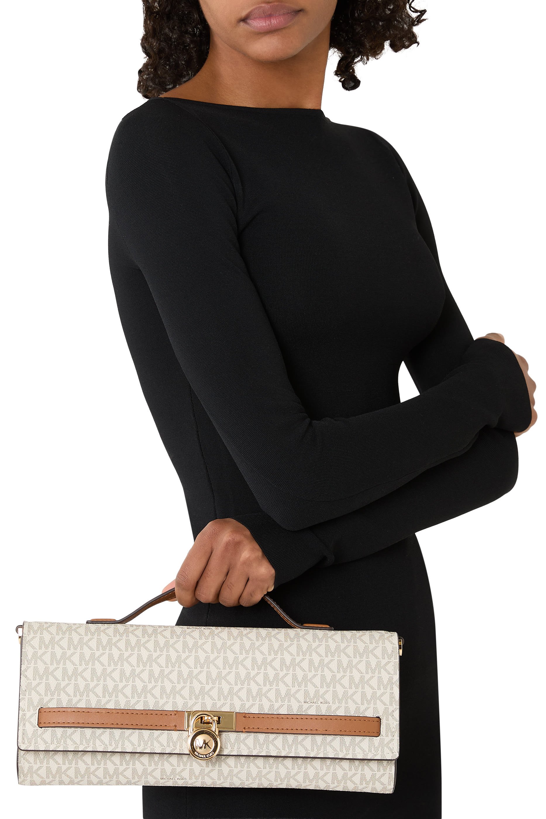 Hamilton Moderne Medium Signature Logo Clutch 