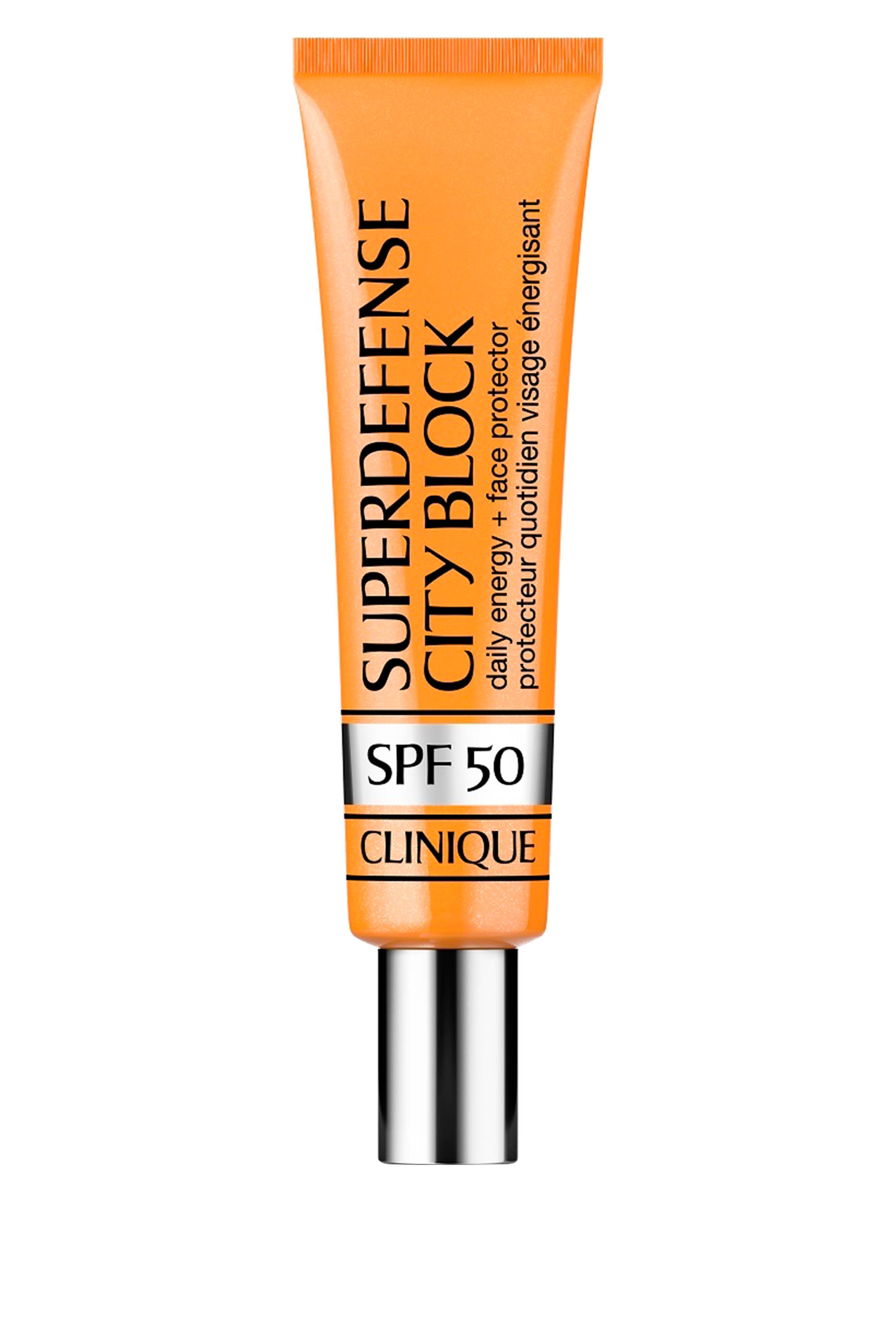 Superdefense&trade; City Block Broad Spectrum SPF 50 Daily Energy + Face Protector