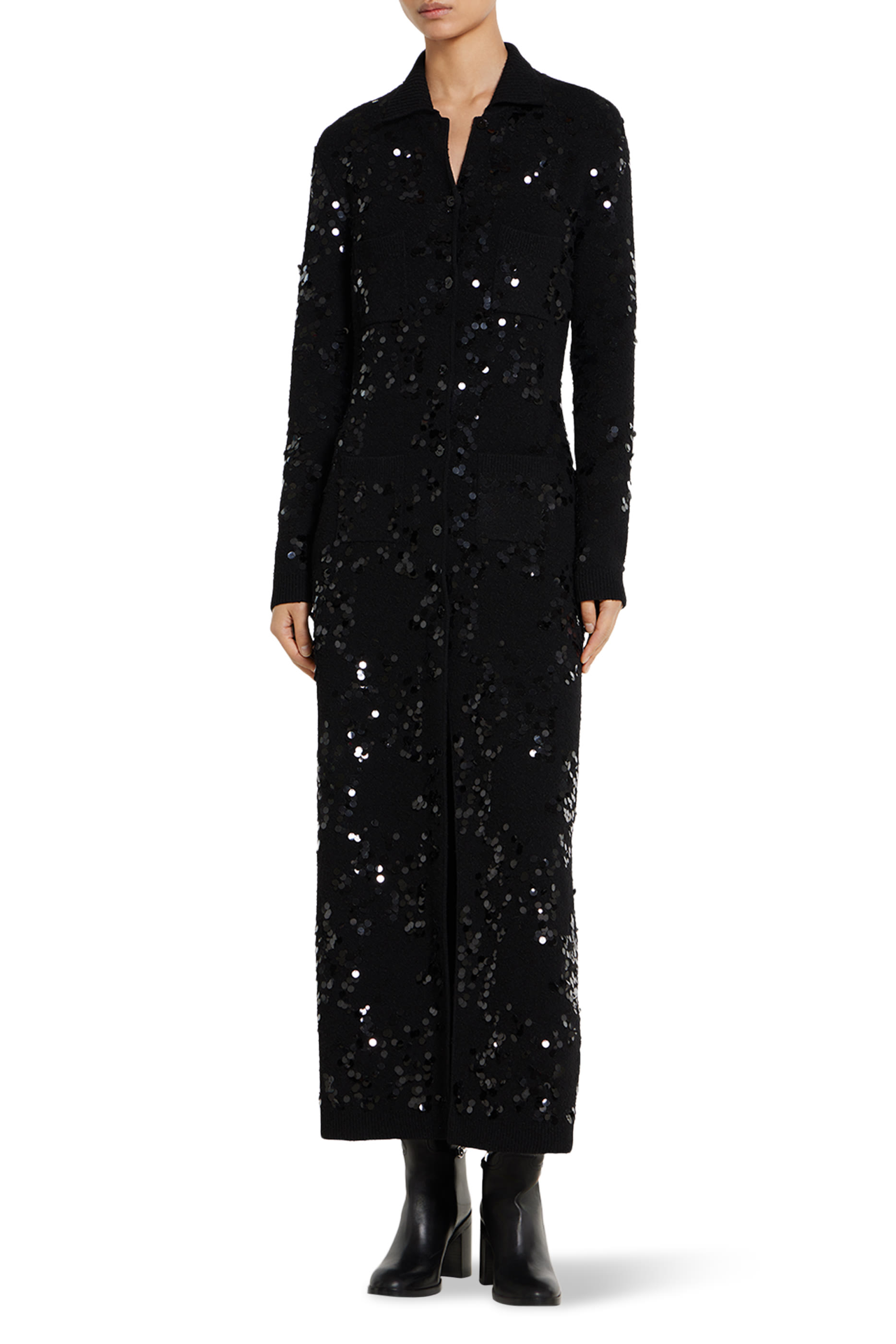  Tweed Blend Polo Dress 