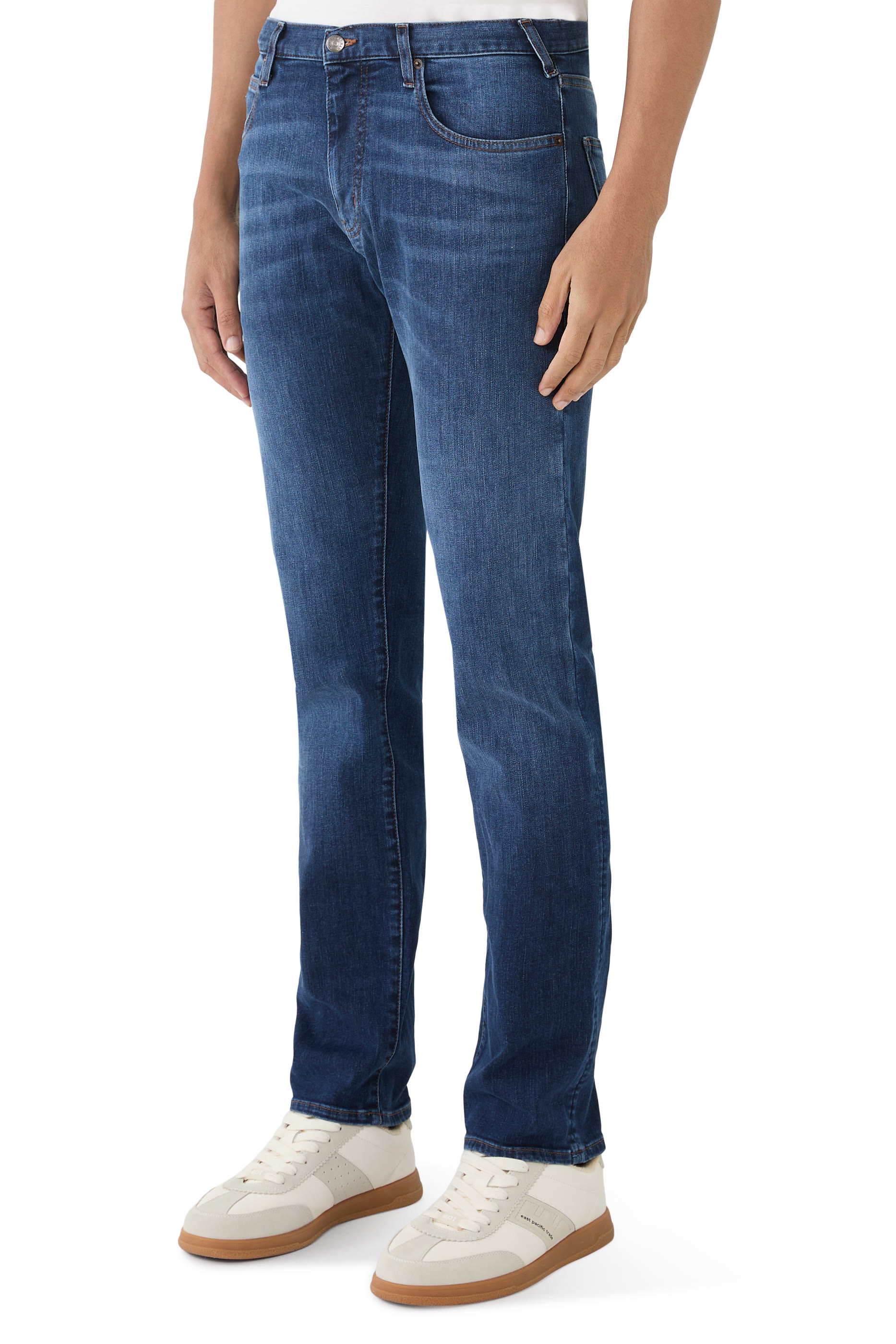 Denim Straight-Fit Pants