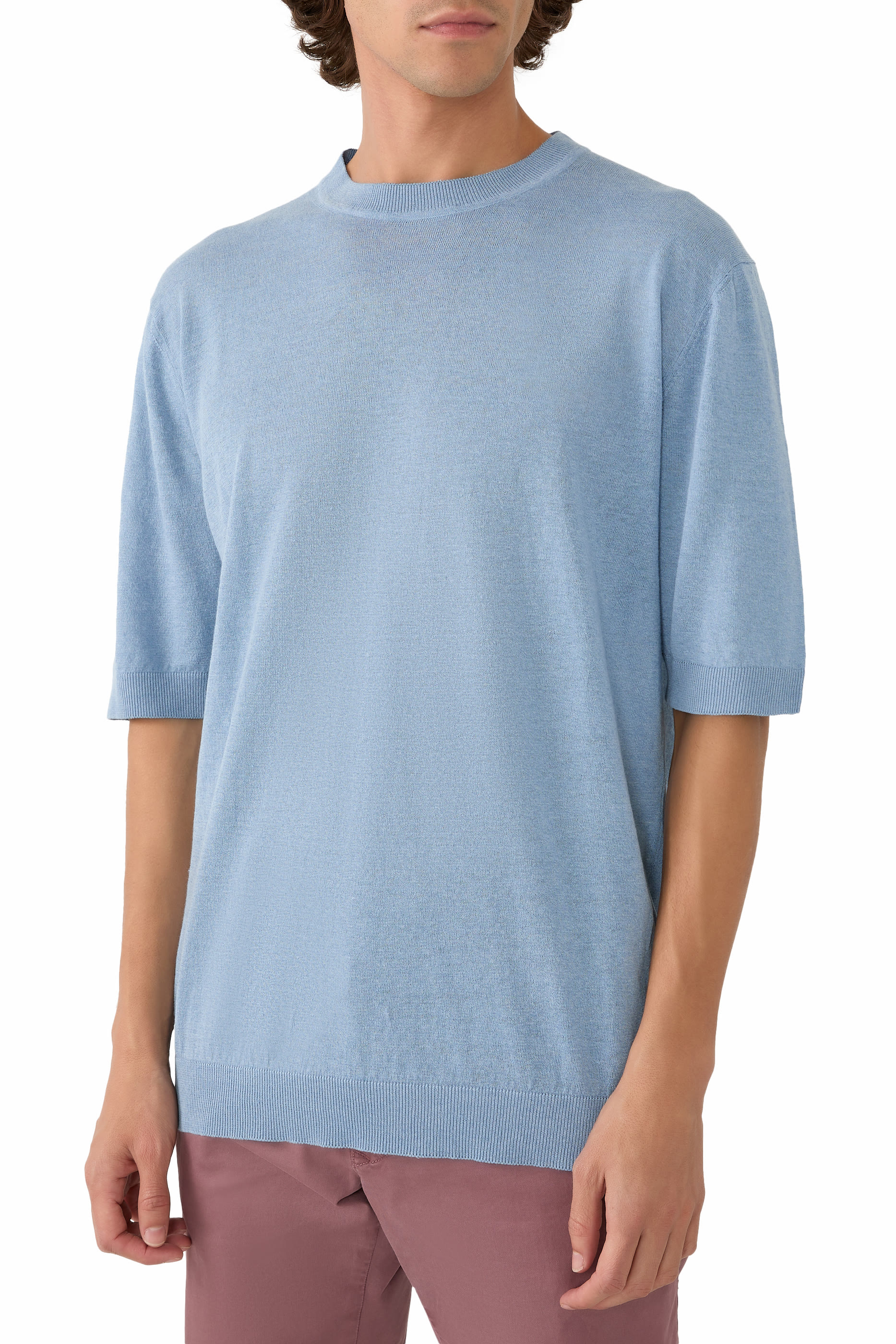 Slim-Fit Cotton and Linen T-Shirt