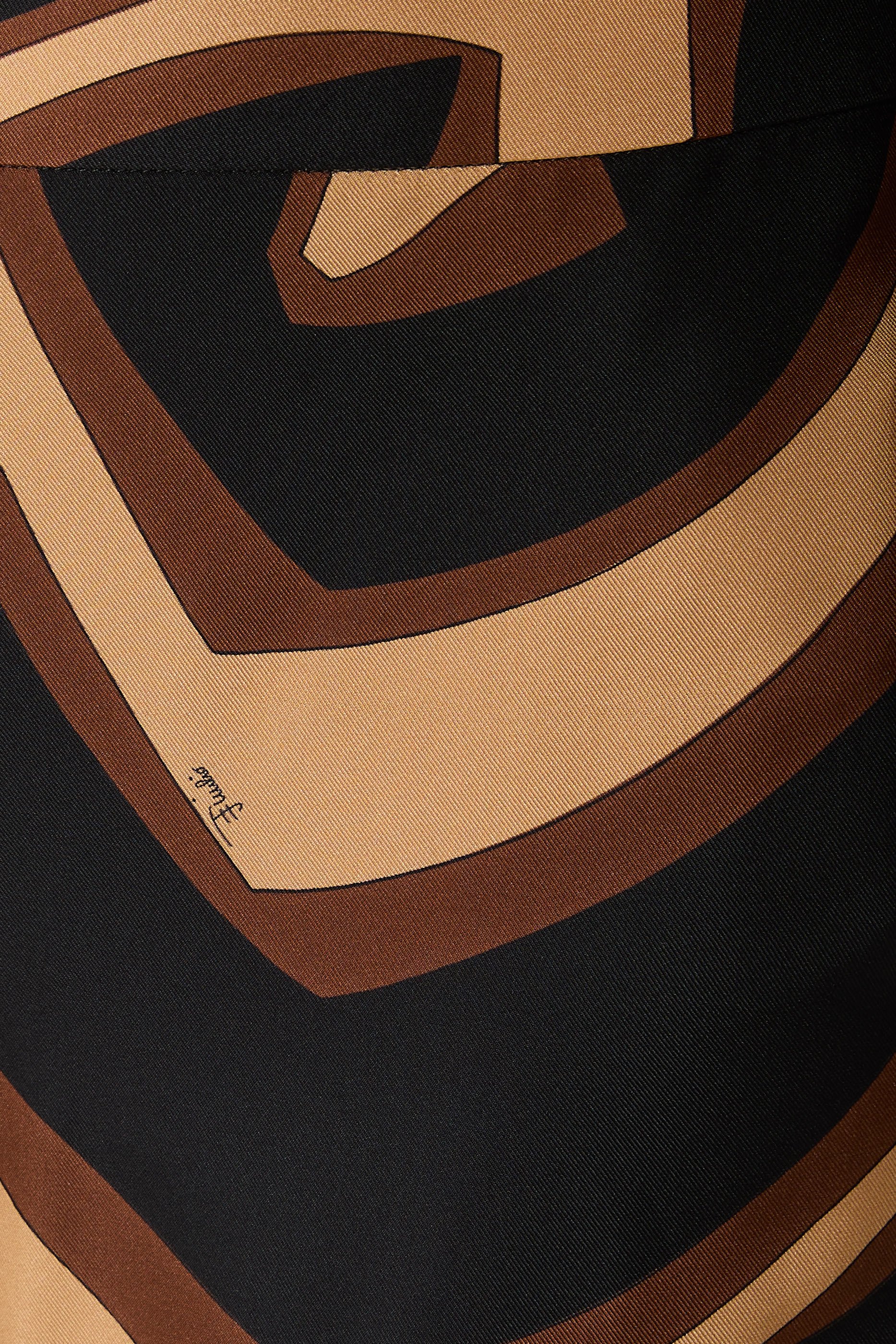  Labyrinth Print Wide-Leg Trousers