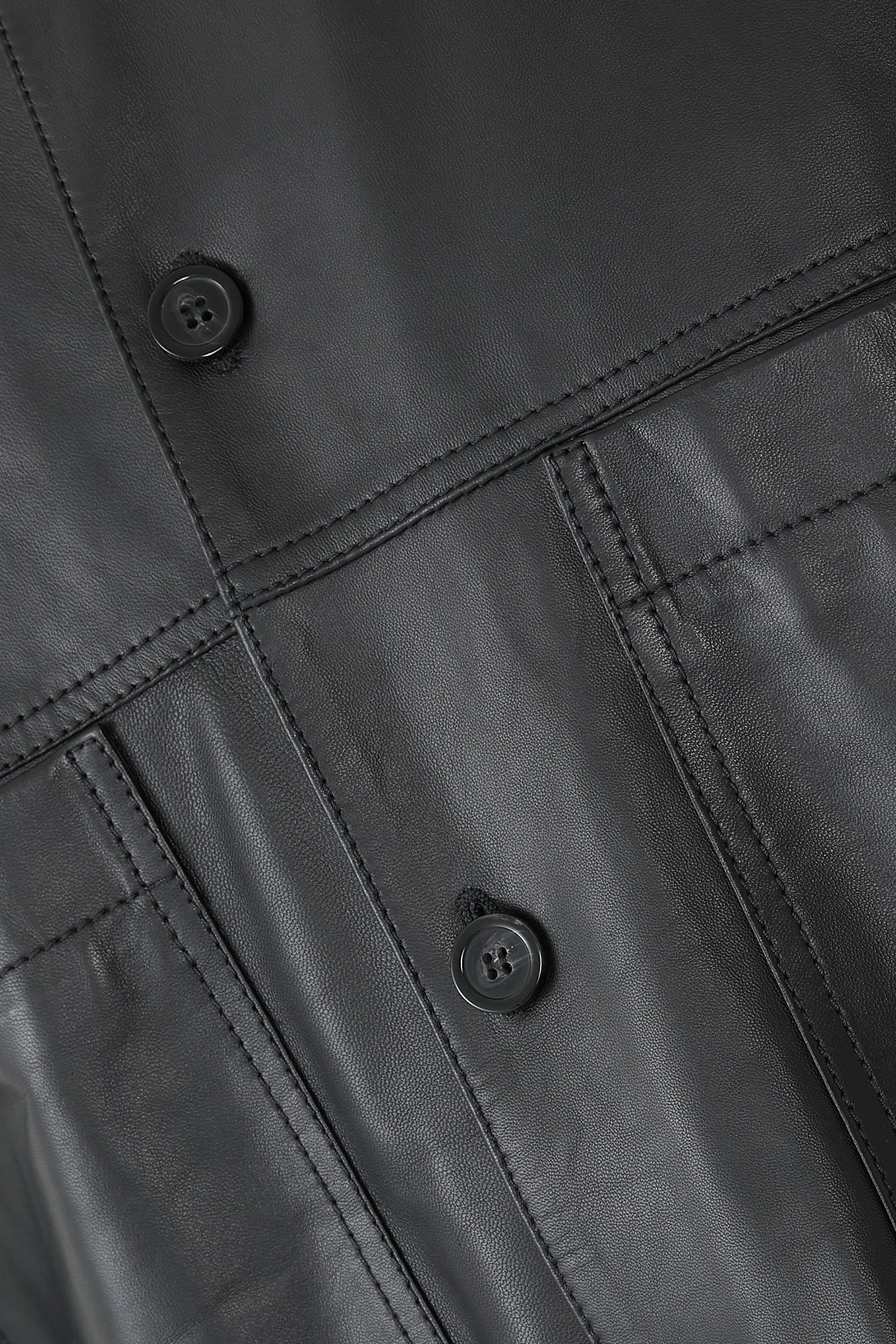 Ultra Light Lambskin Nappa Leather Shirt Jacket