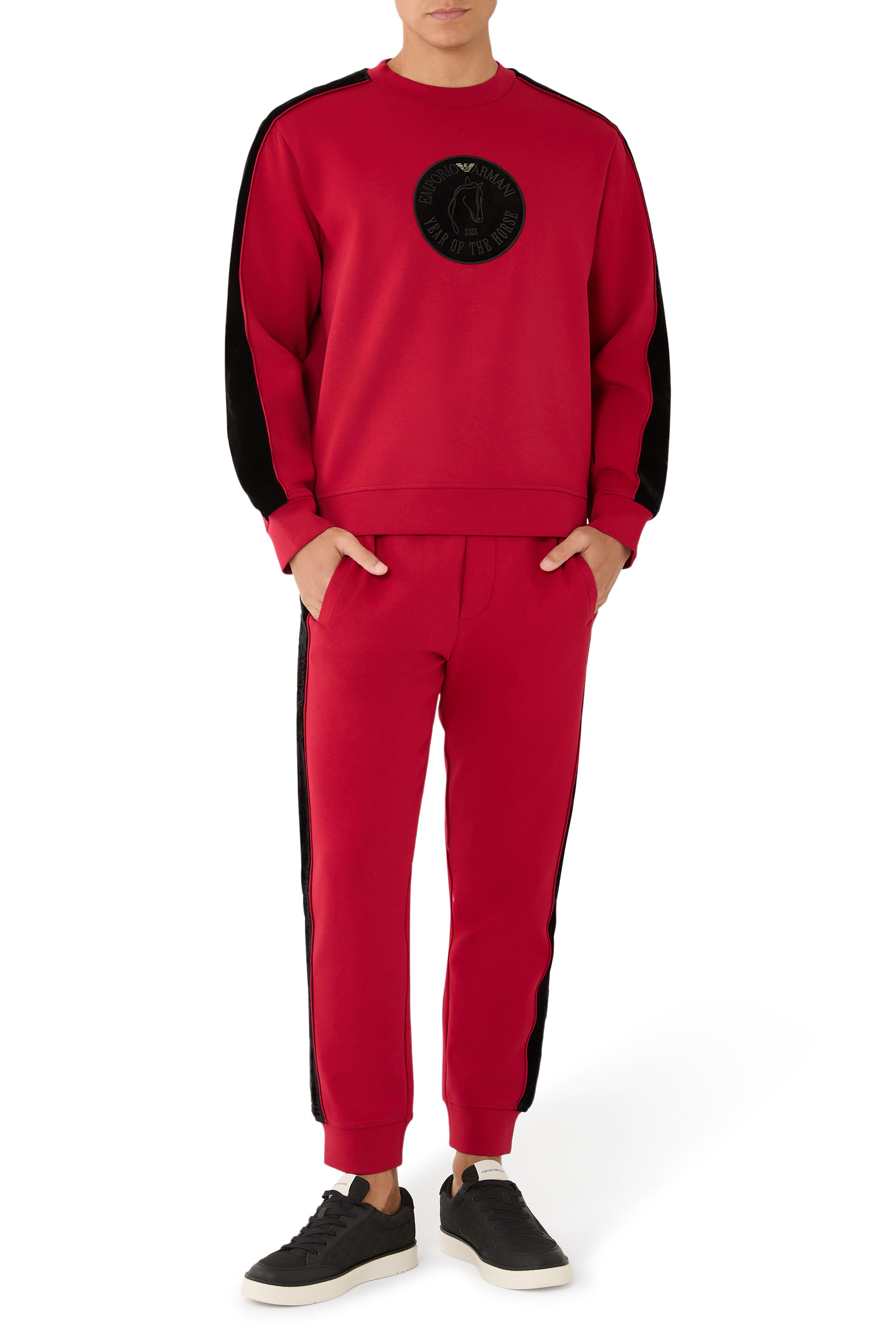 Double Jersey Sweatshirt With Tape and Maxi Lunar New Year Patch