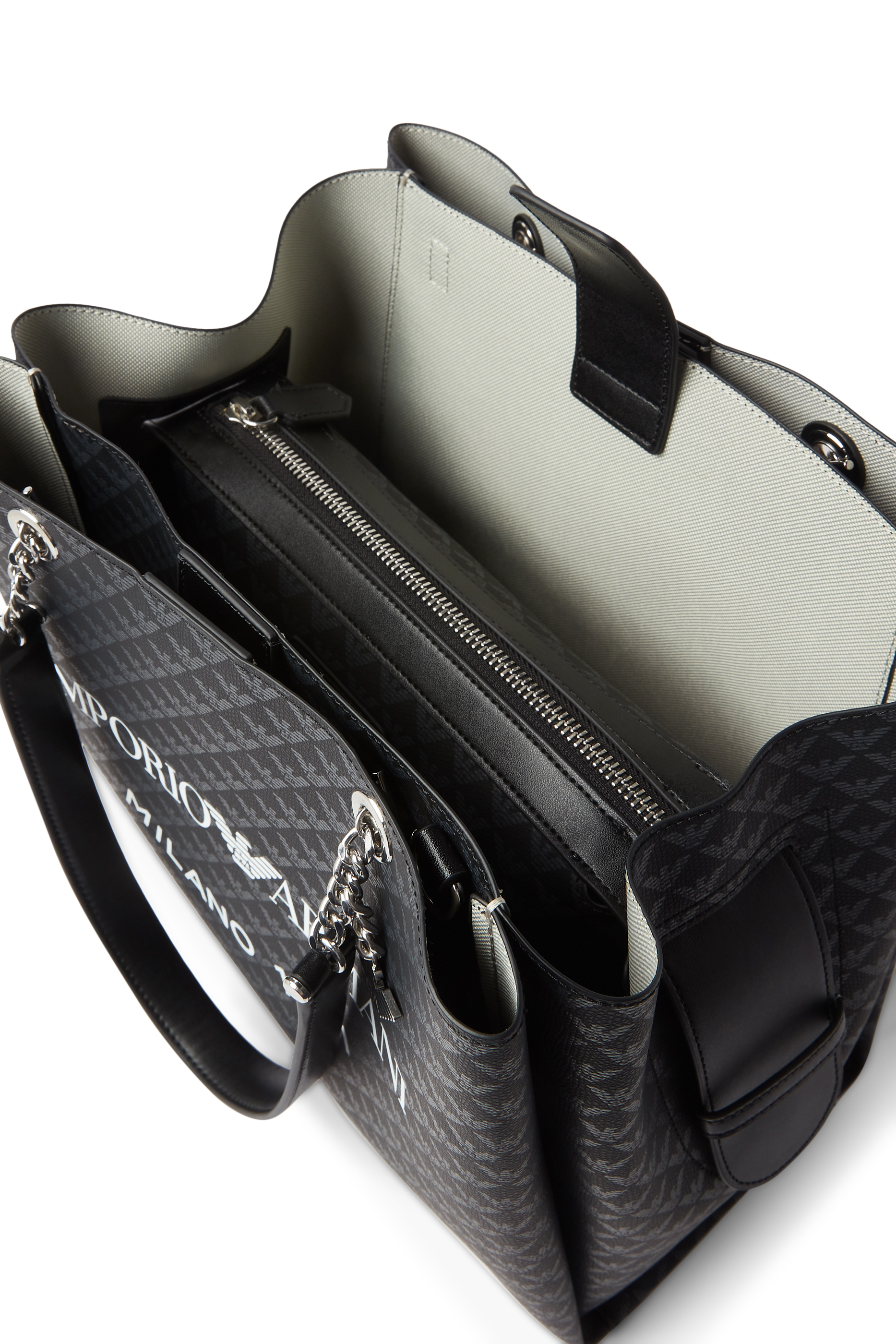 All-Over Eagle Shopper Bag With Eagle Charm