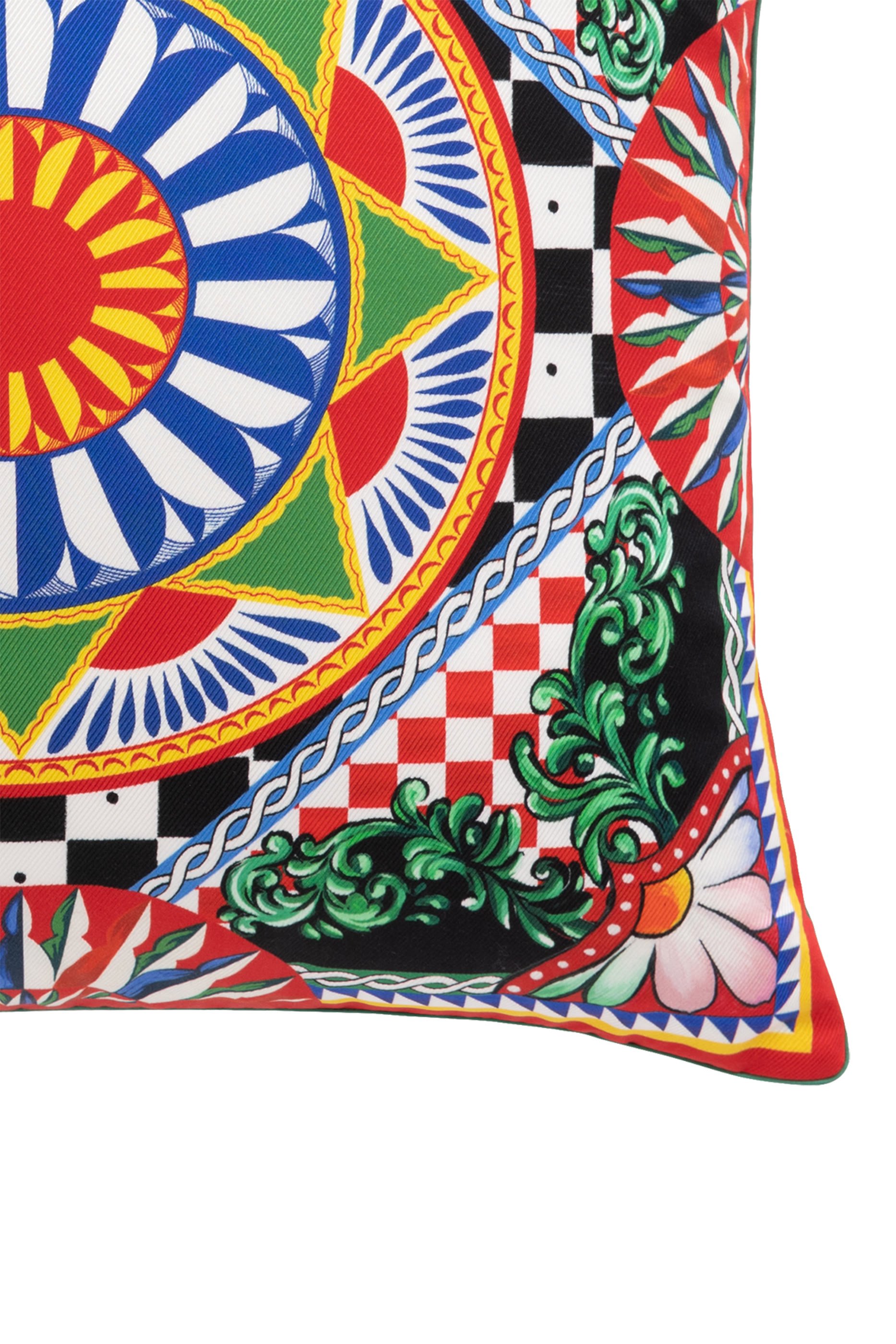 Green Carretto Silk Twill Cushion Small