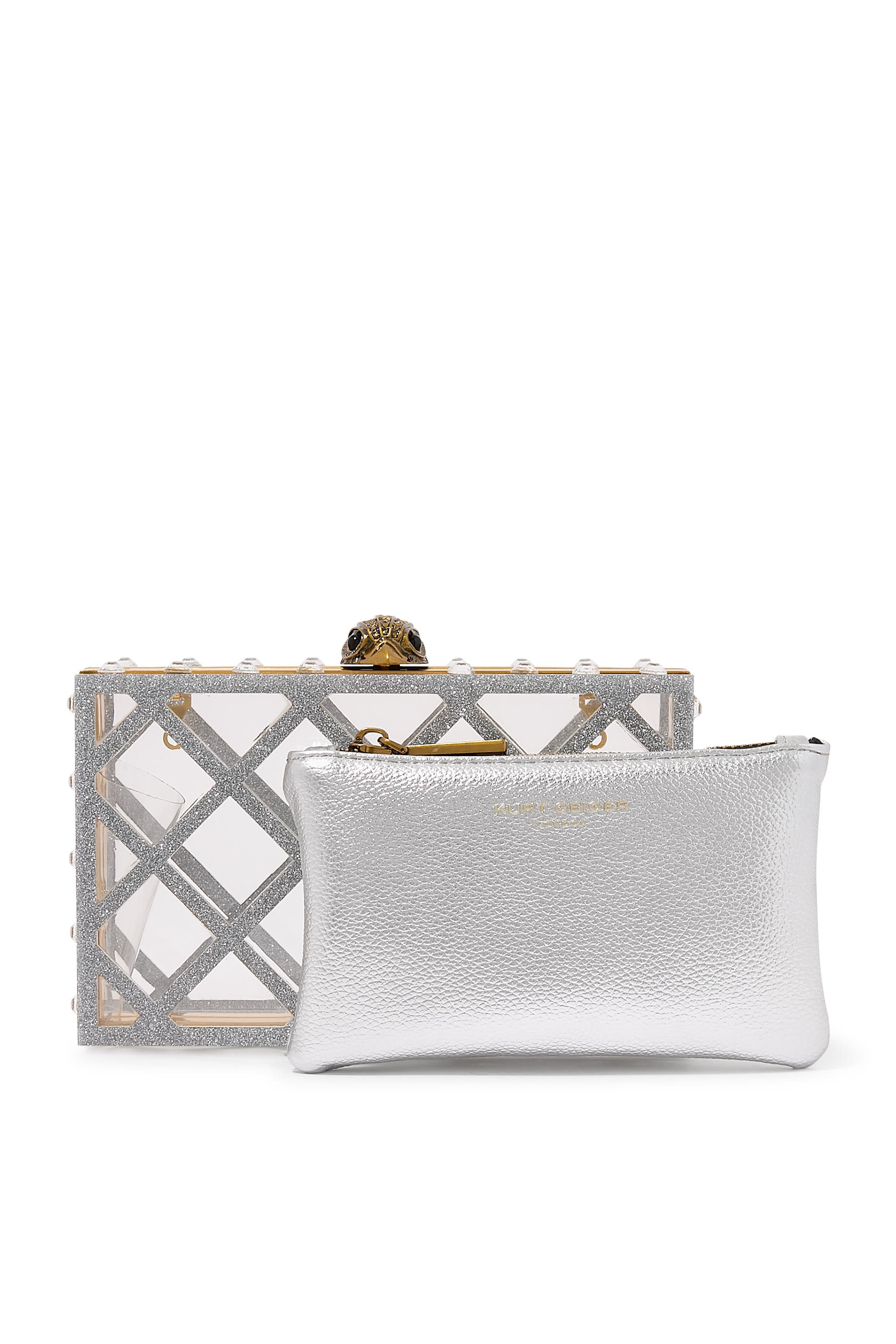 Crystal Quilt Box Clutch Bag
