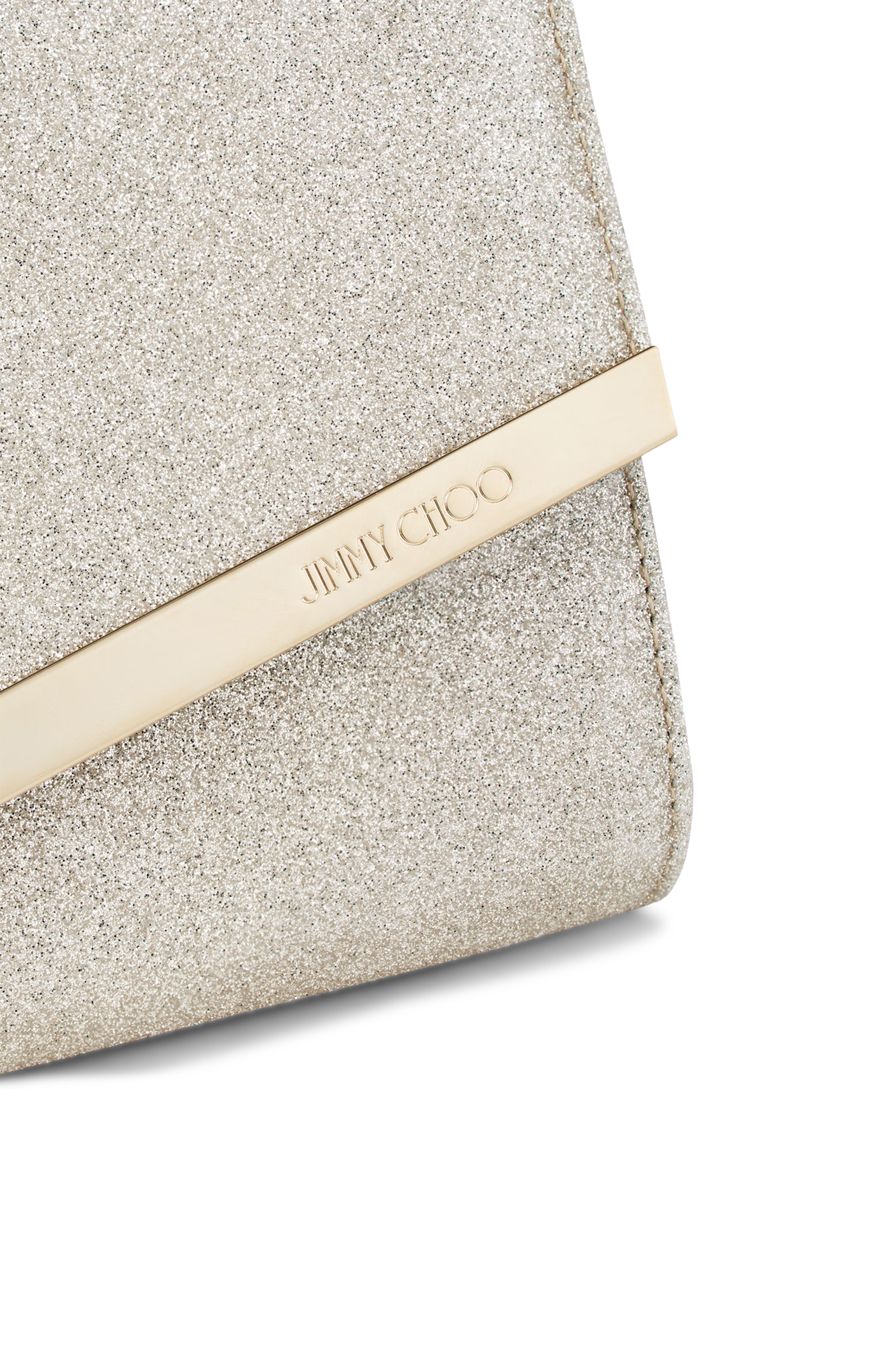 Platinum Ice Dusty Glitter Clutch Bag