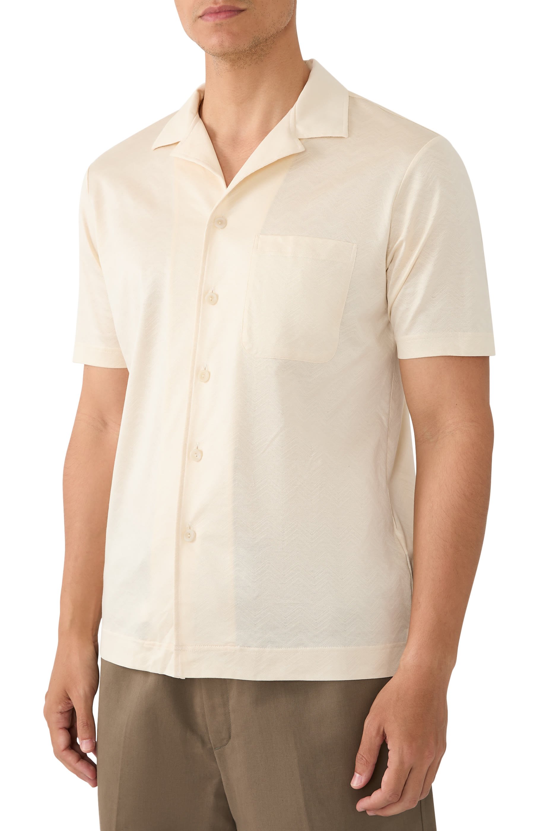 Filo di Scozia Jacquard Resort Shirt