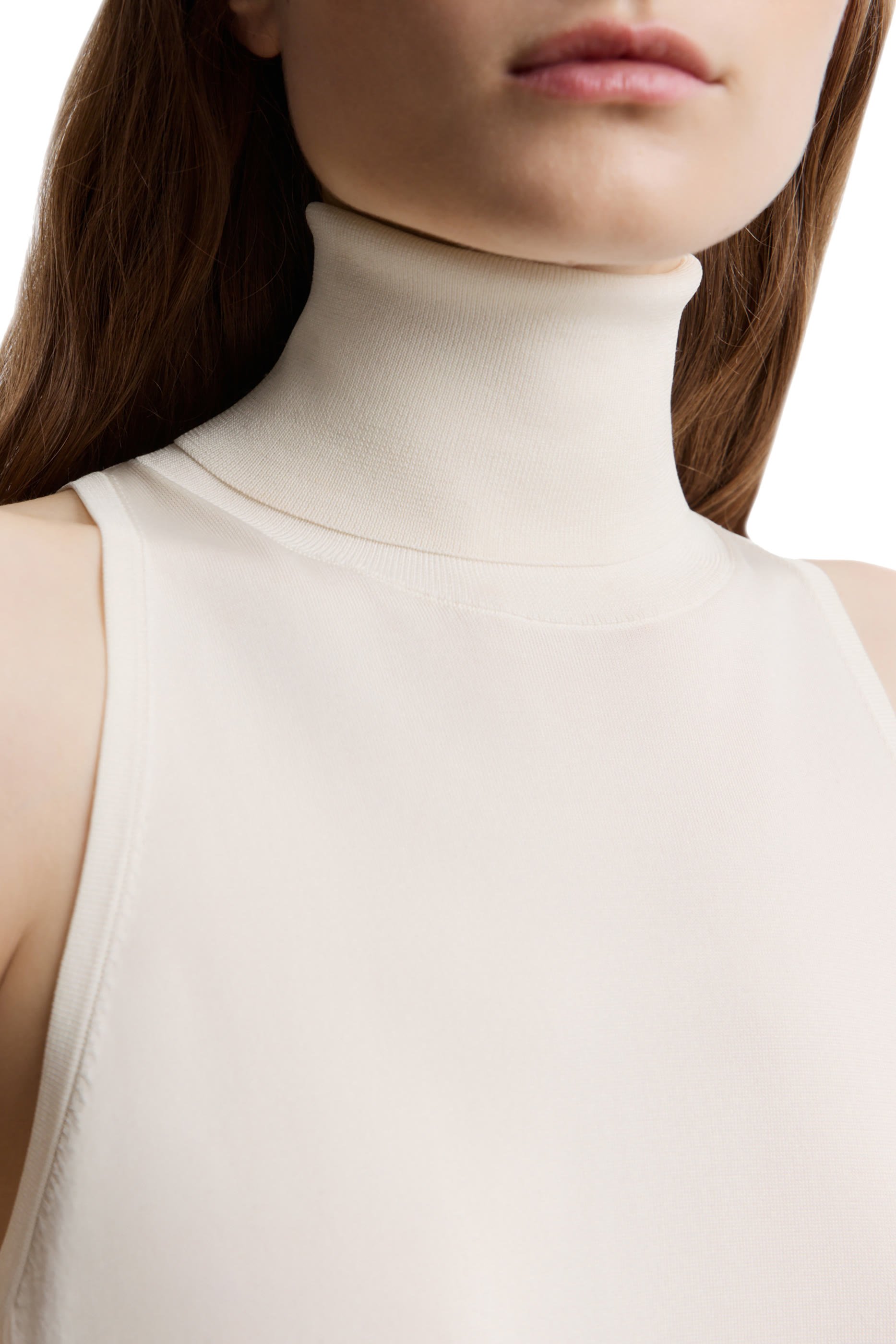 Silk Turtleneck Top