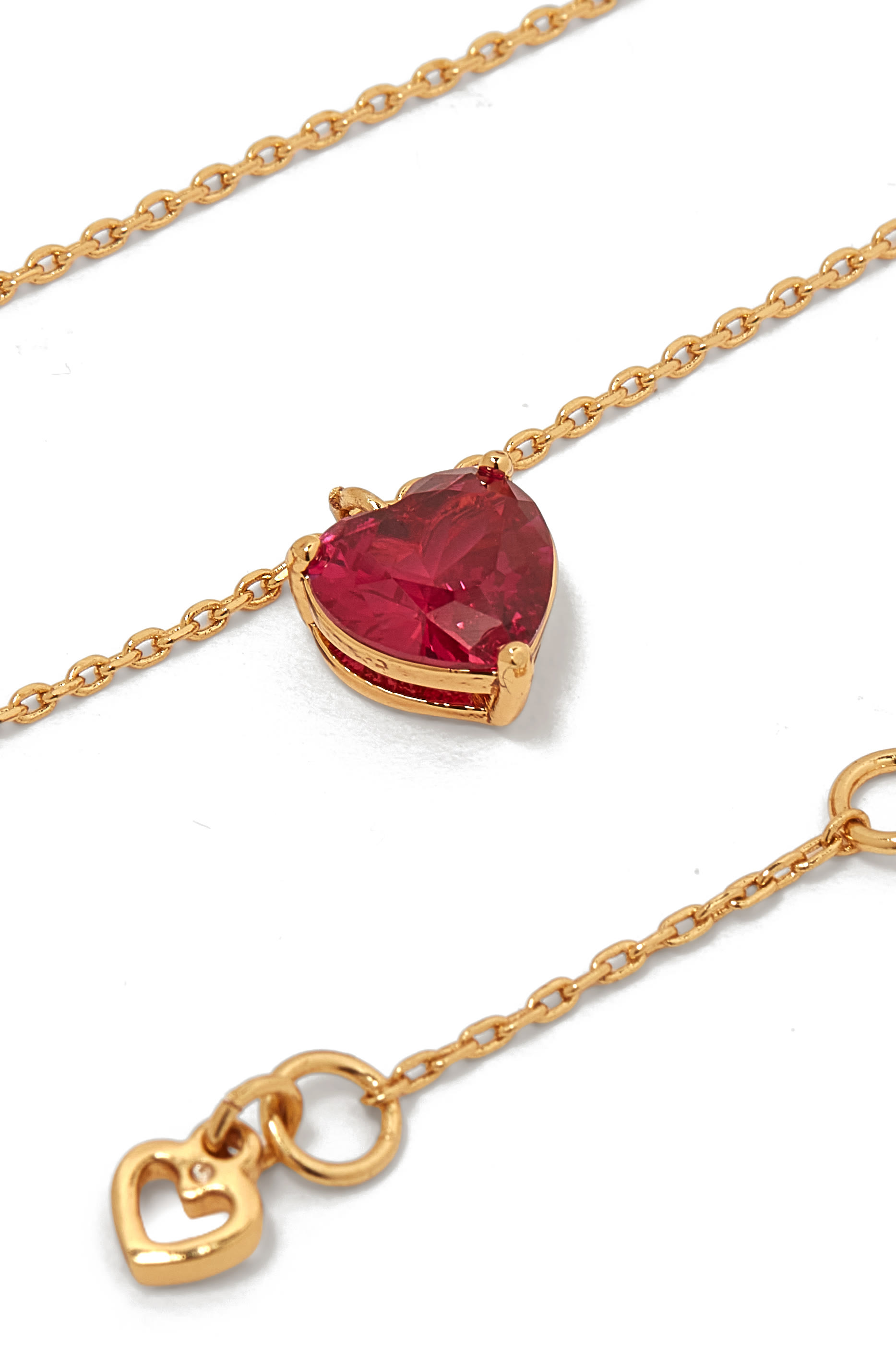 My Love July Heart Pendant, Plated Metal & Cubic Zirconia