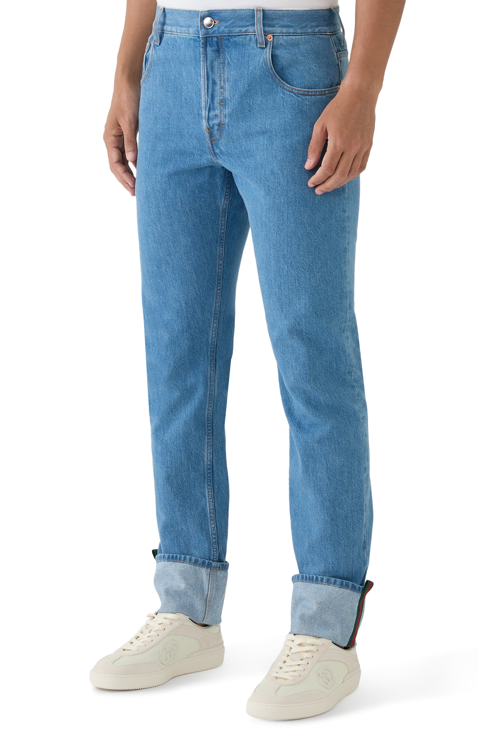 Tapered Denim Jeans