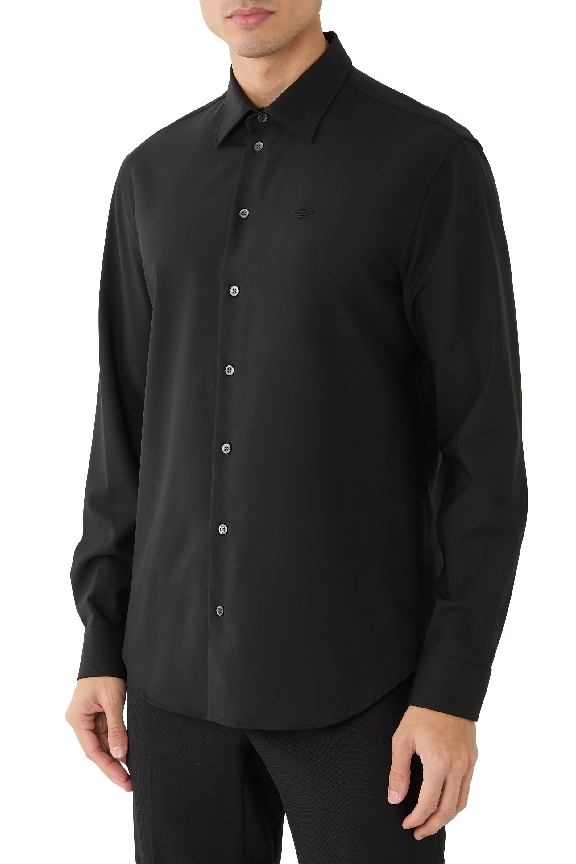 Soft-Finish Virgin-Wool Canvas Shirt