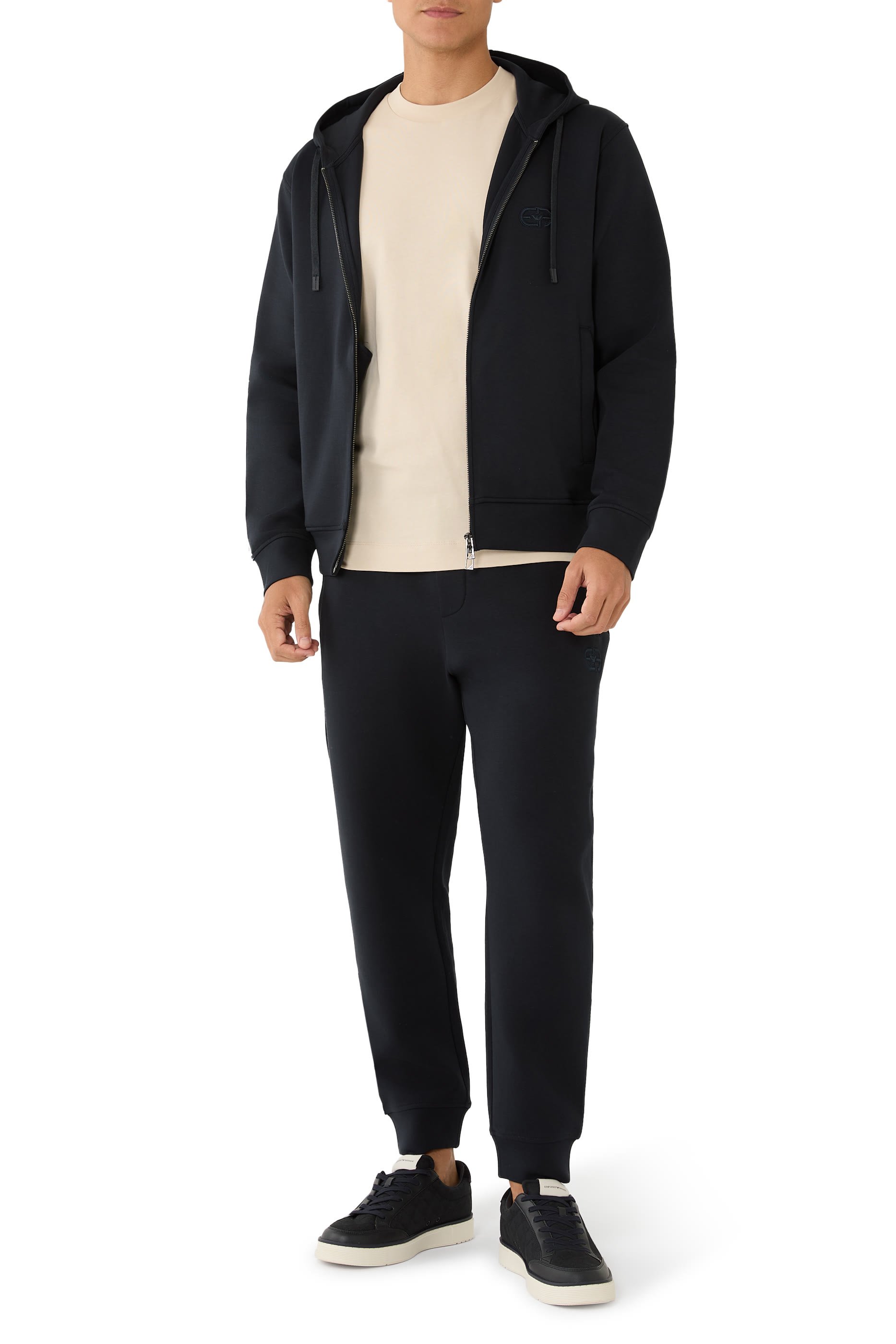 Embroidered EA Logo Double-Jersey Joggers