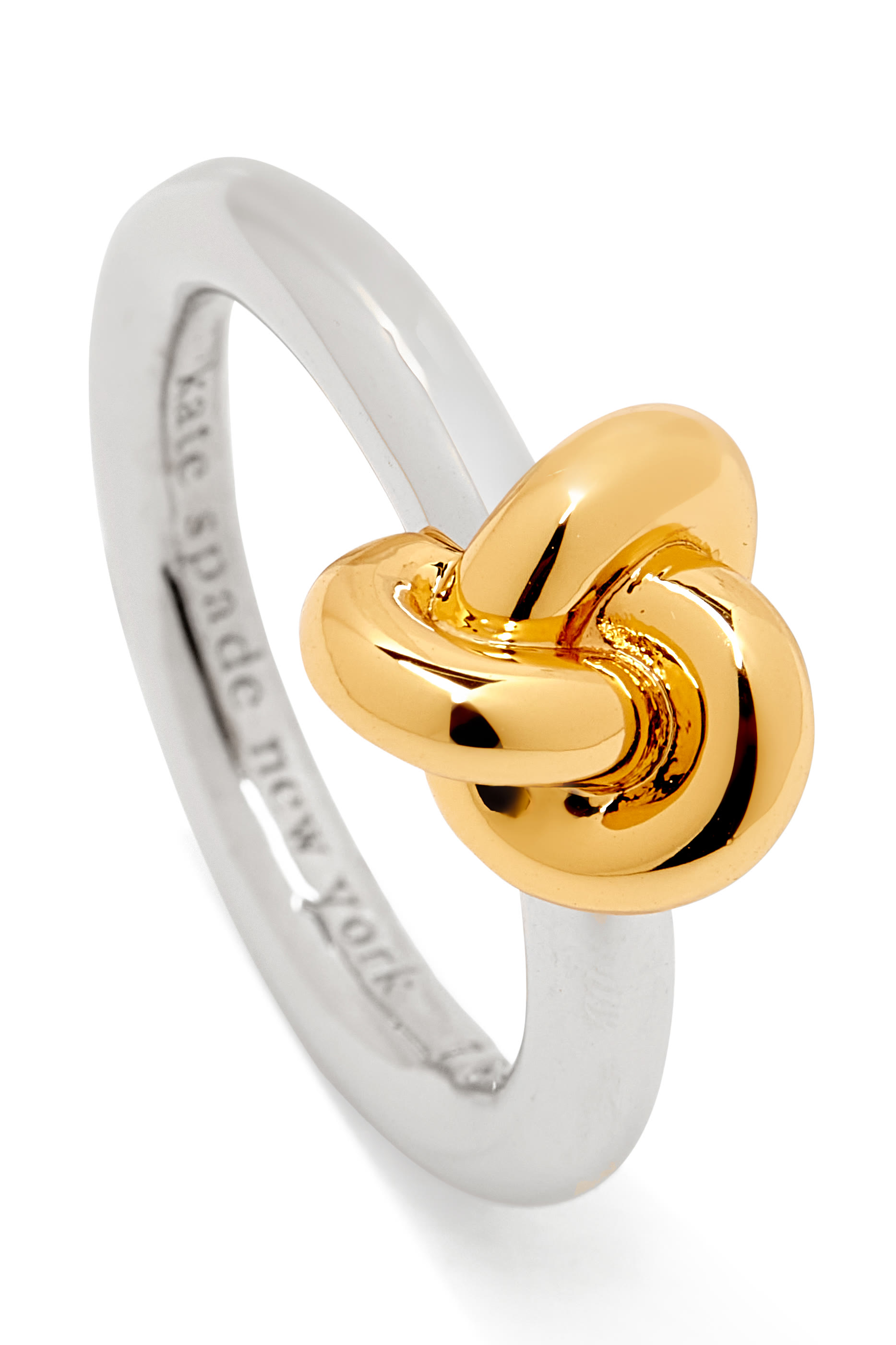 Double Knot Ring, Plated Metal