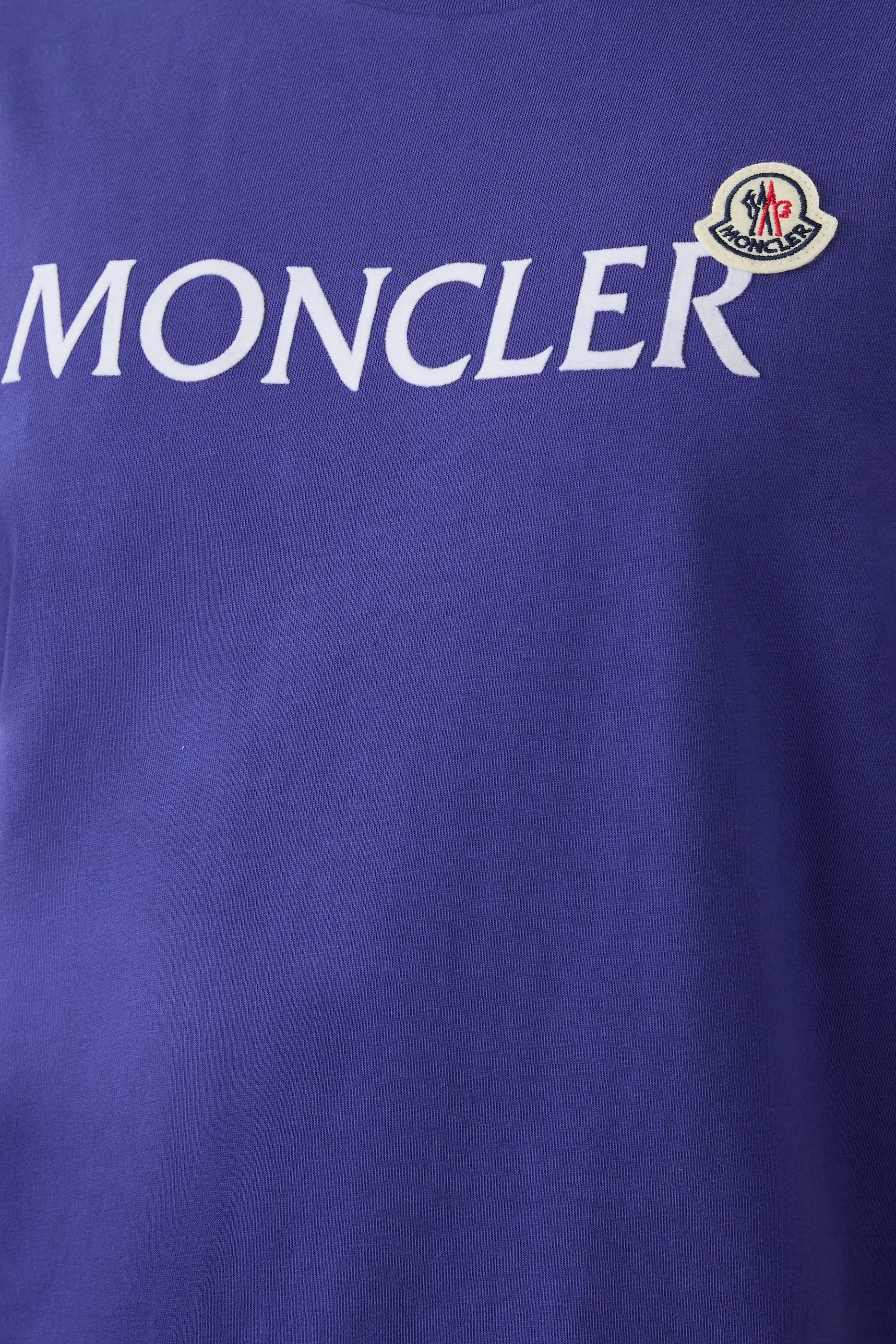 Flocked Logo Cotton T-Shirt