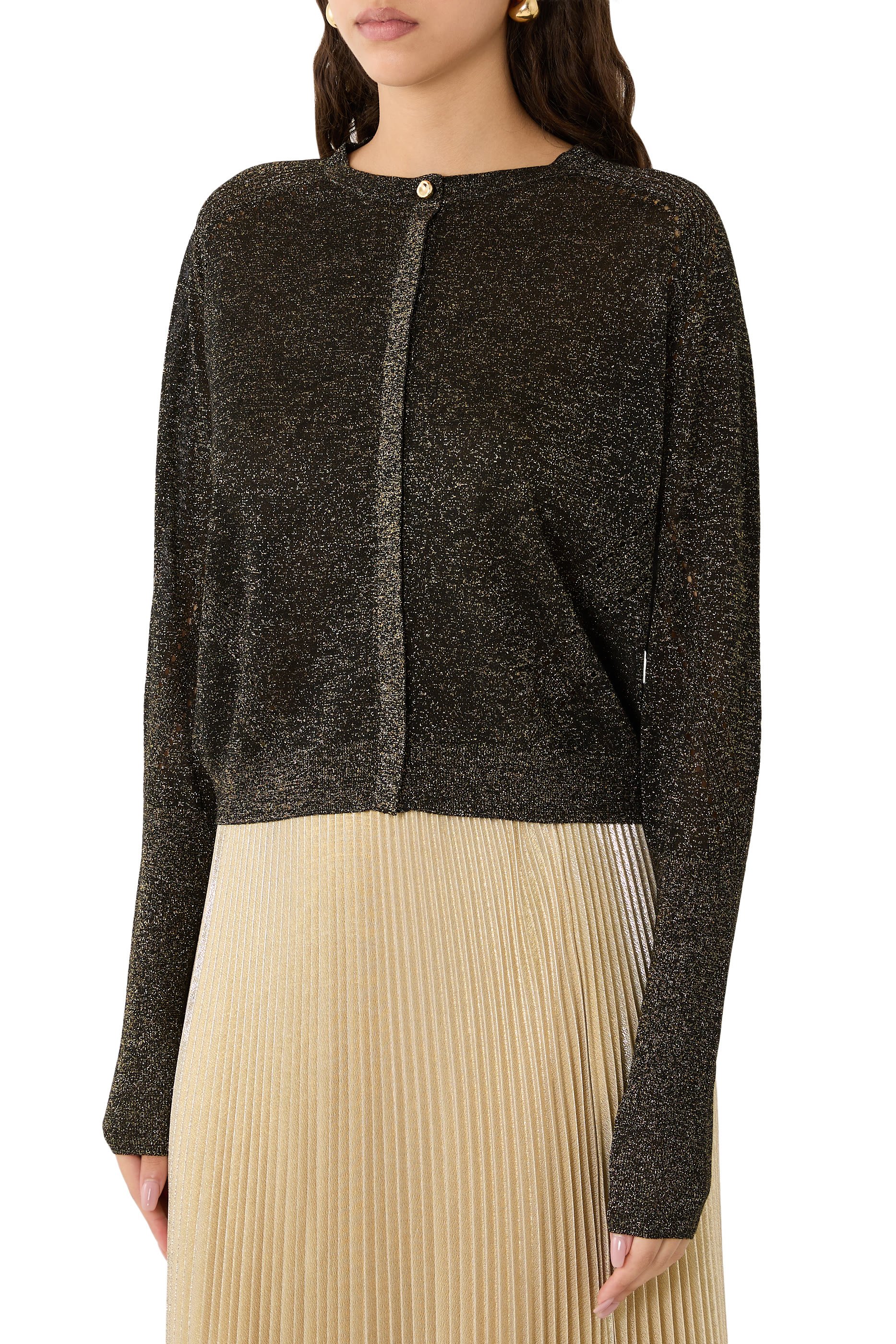 Tasse Lurex Knit Cardigan 