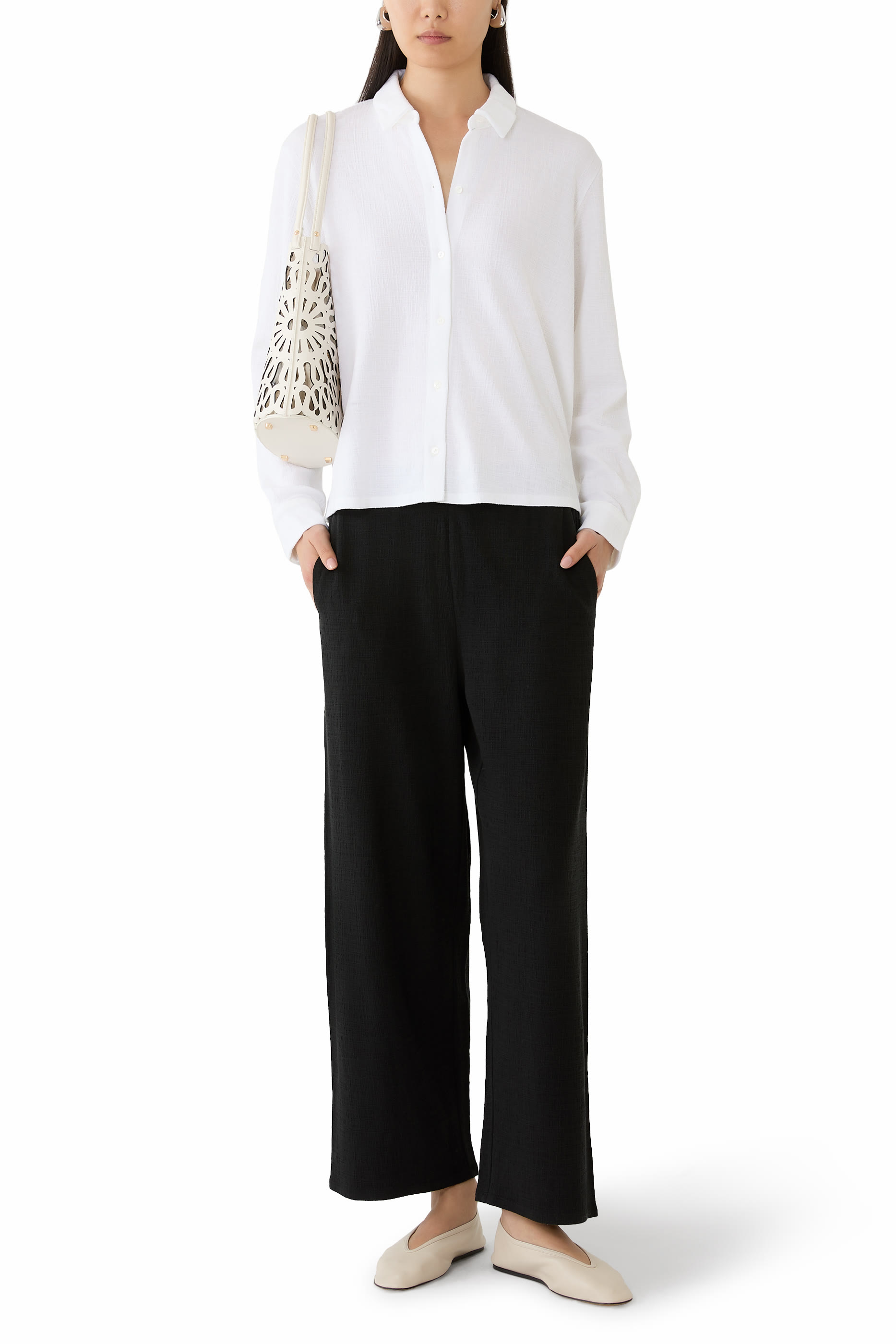 Cross Hatch Stretch Jersey Classic Collar Shirt