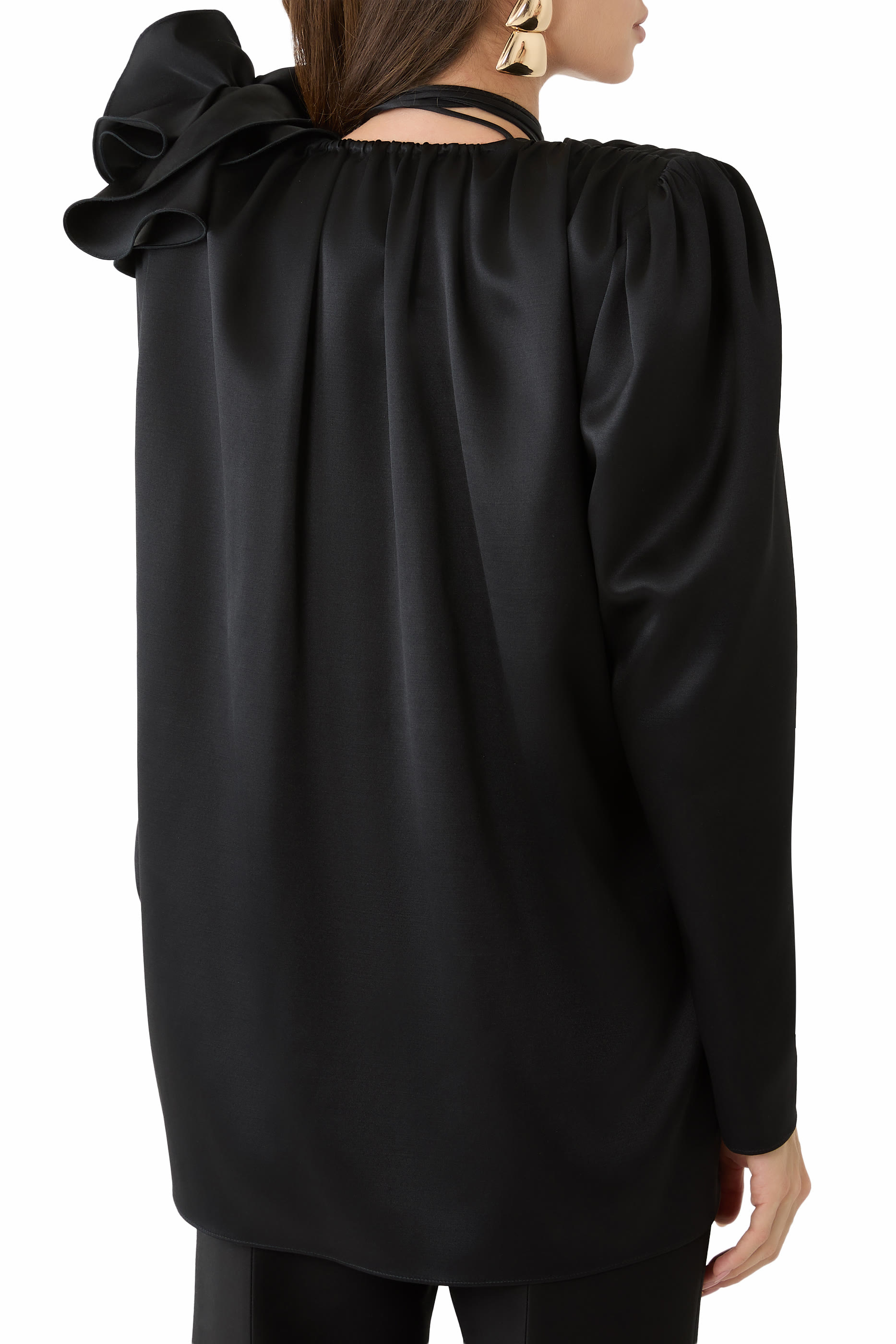 Classic Shirred Flower Blouse