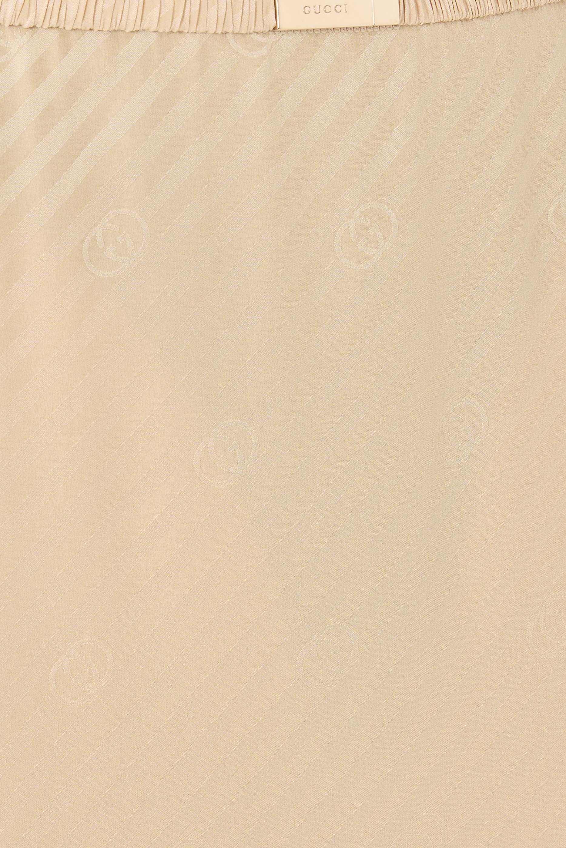 Diagonal GG Silk Jacquard Skirt 