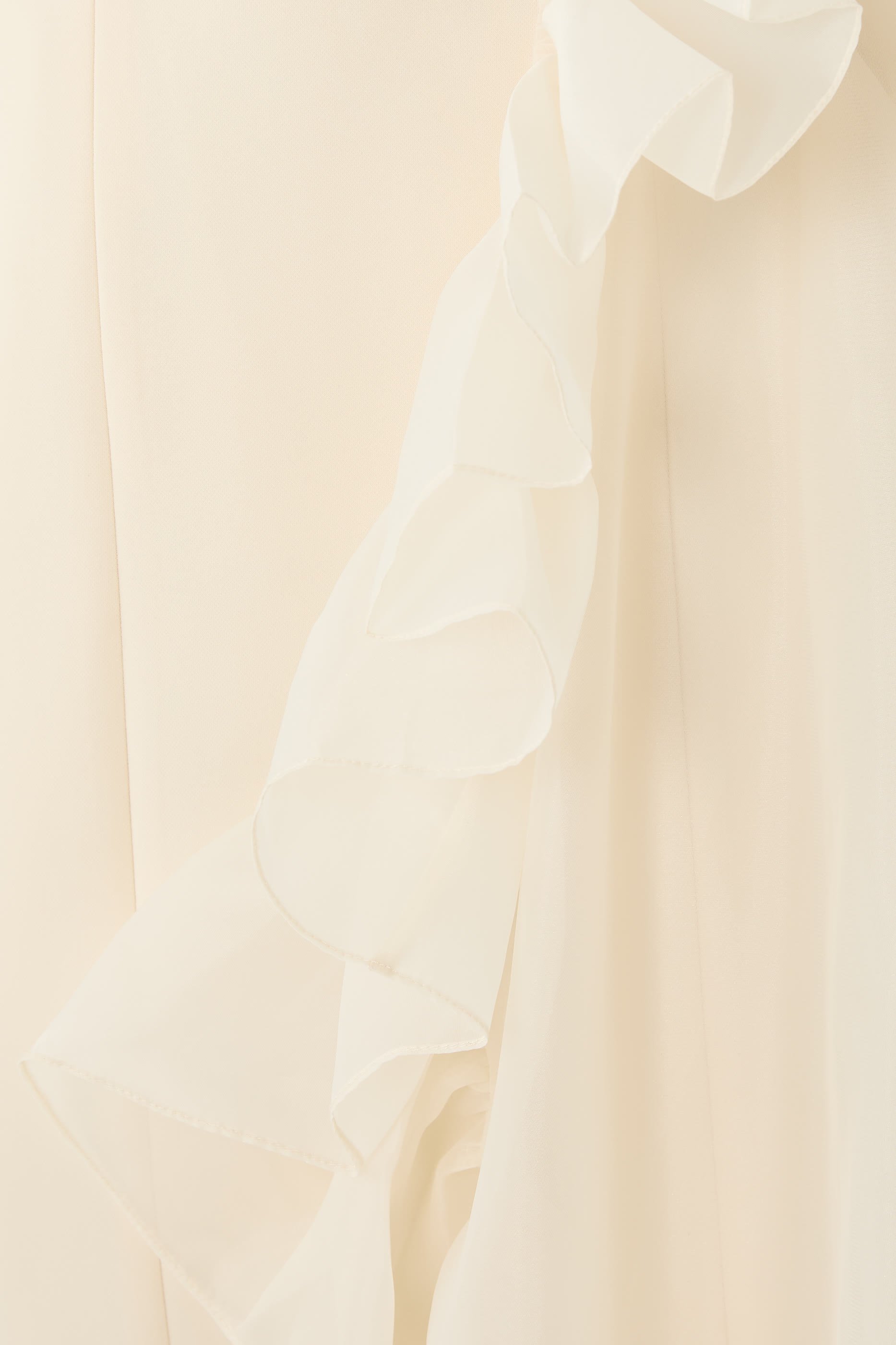 Strapless Gown With Side Ogranza Ruched Drape