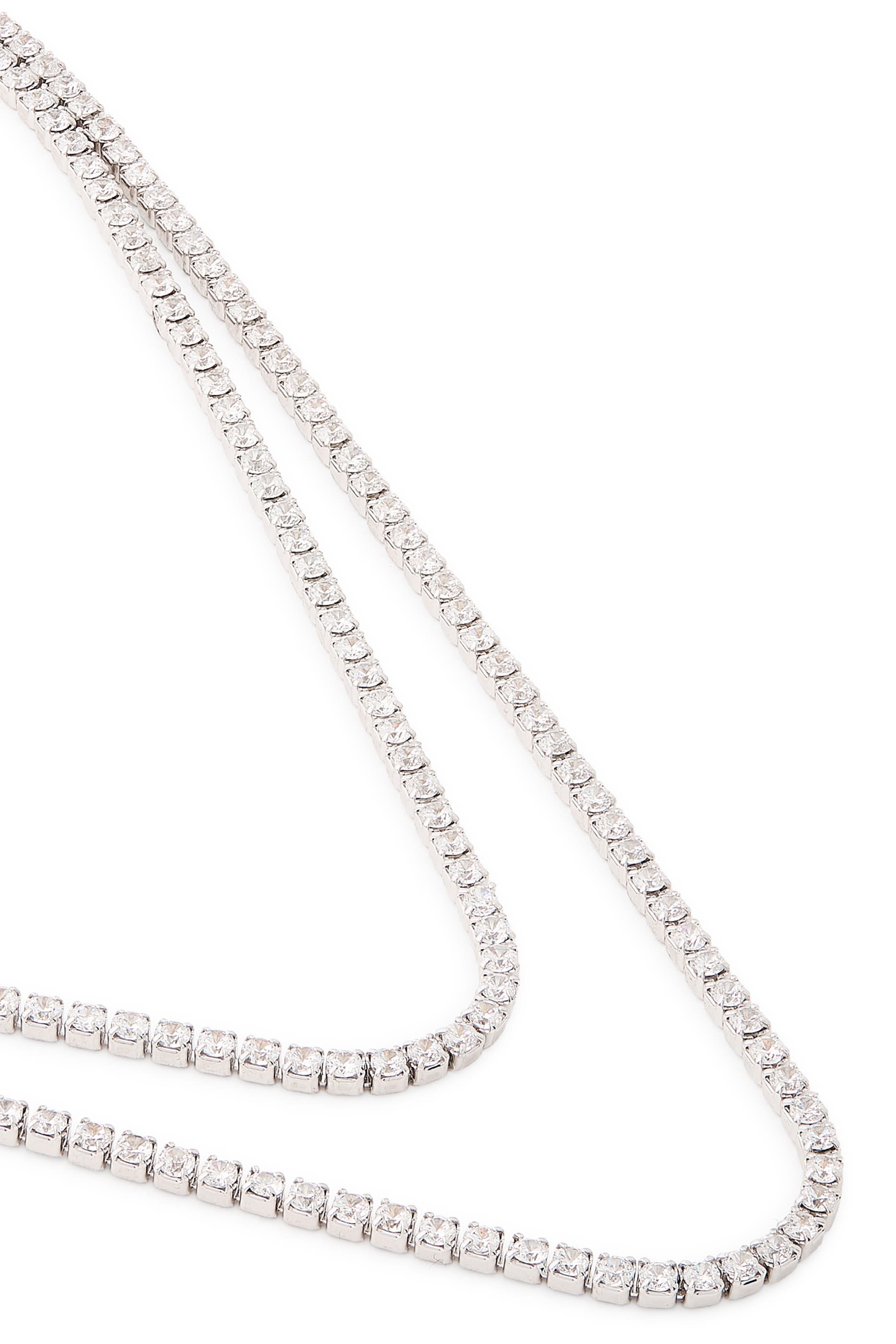 Diamond Tennis Layered Necklace, Sterling Silver with Cubic Zirconia & AAAA+