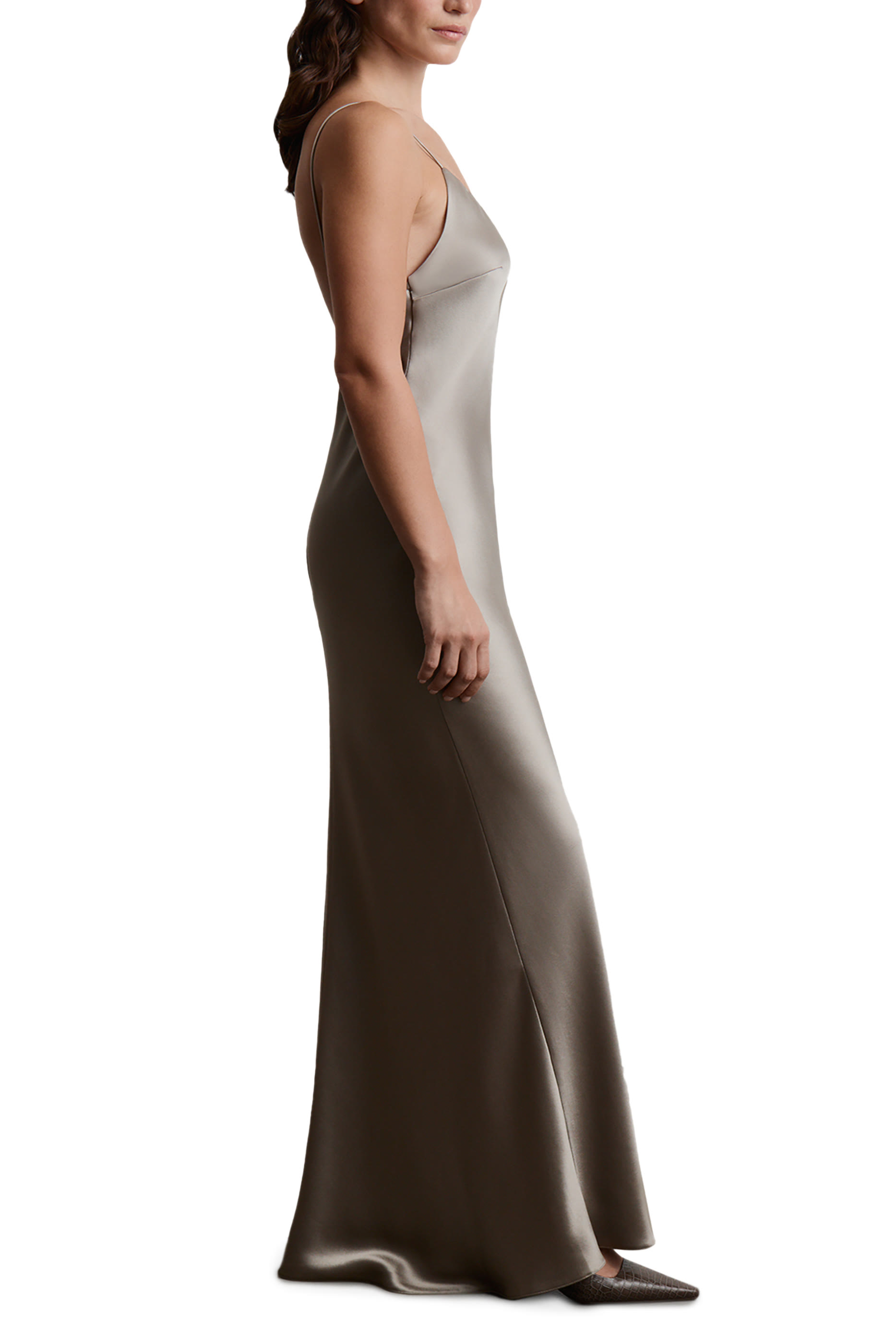 Slip Maxi Dress in Satin
