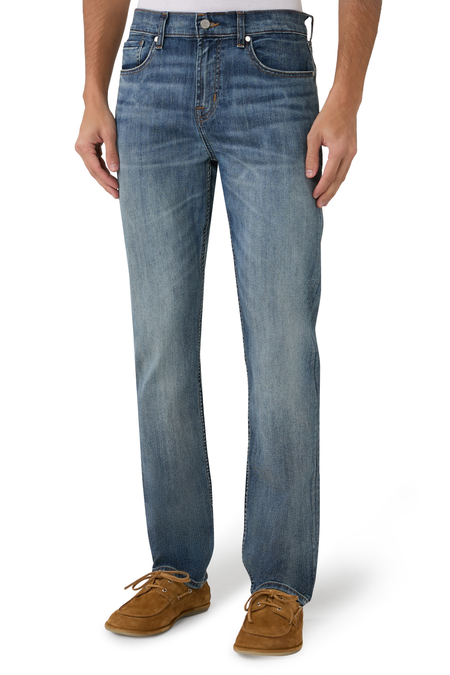 Logo Five-Pocket Straight Jeans