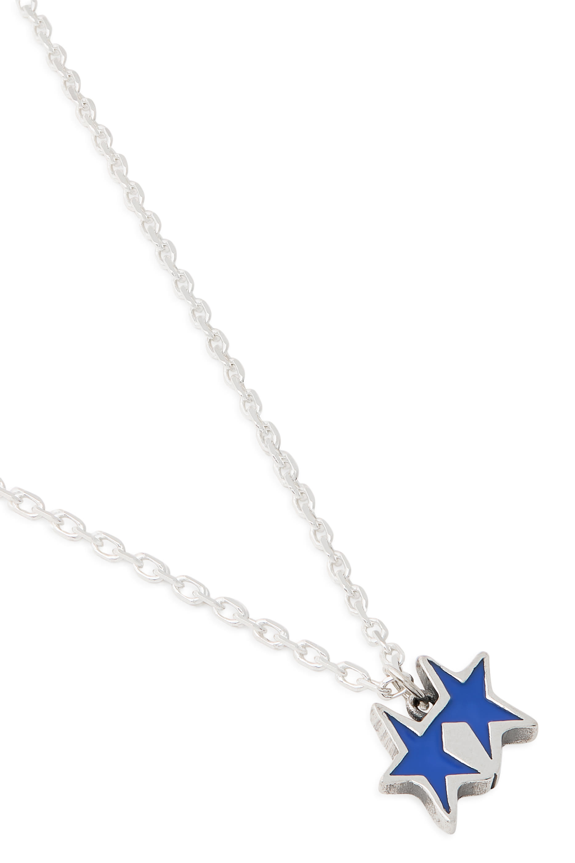 Tilted Enameled Necklace, 925 Sterling Silver
