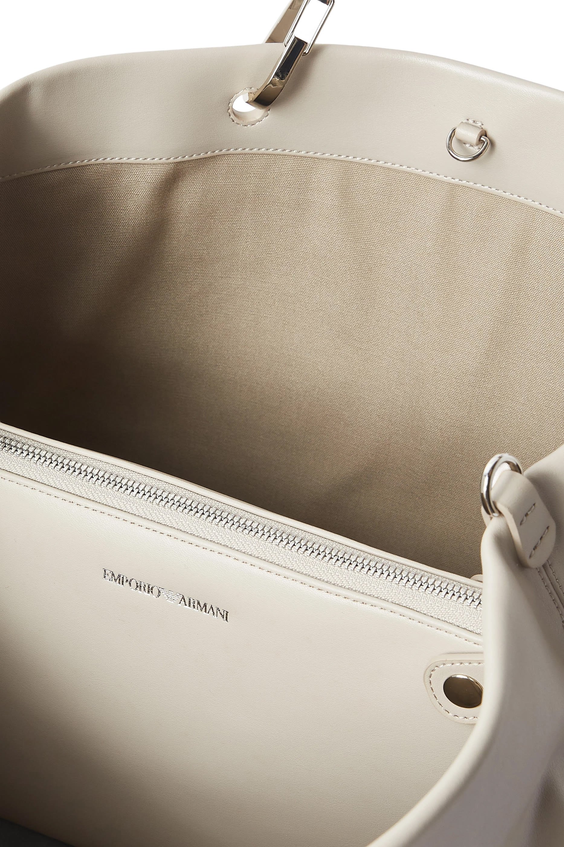 Logo Leather Tote Bag