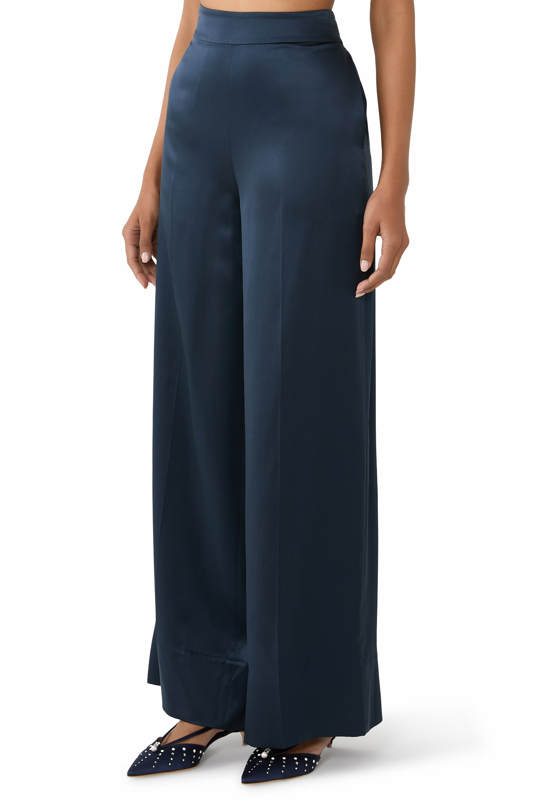 Dijon Silk Satin Trousers 