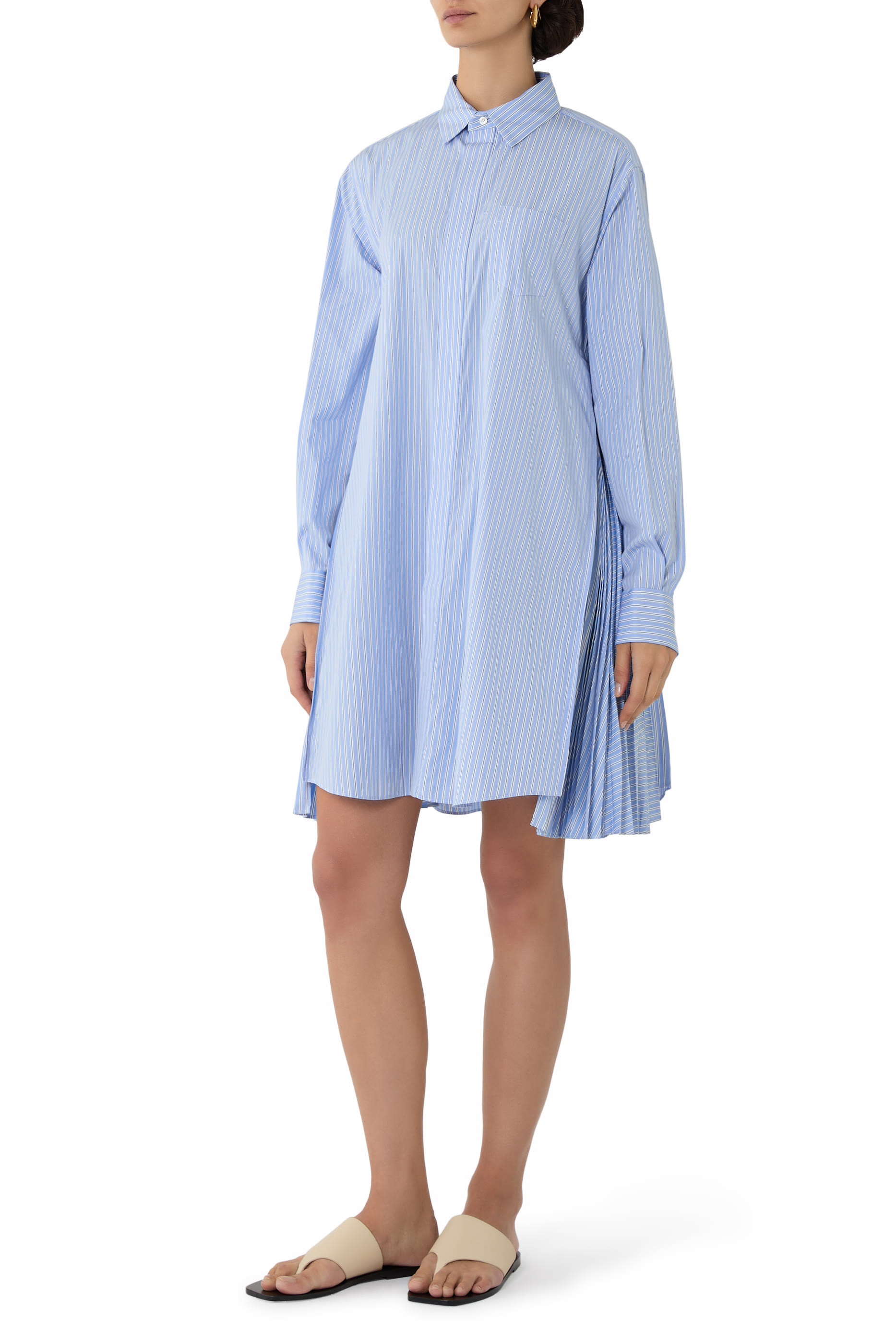  Striped Poplin Dress