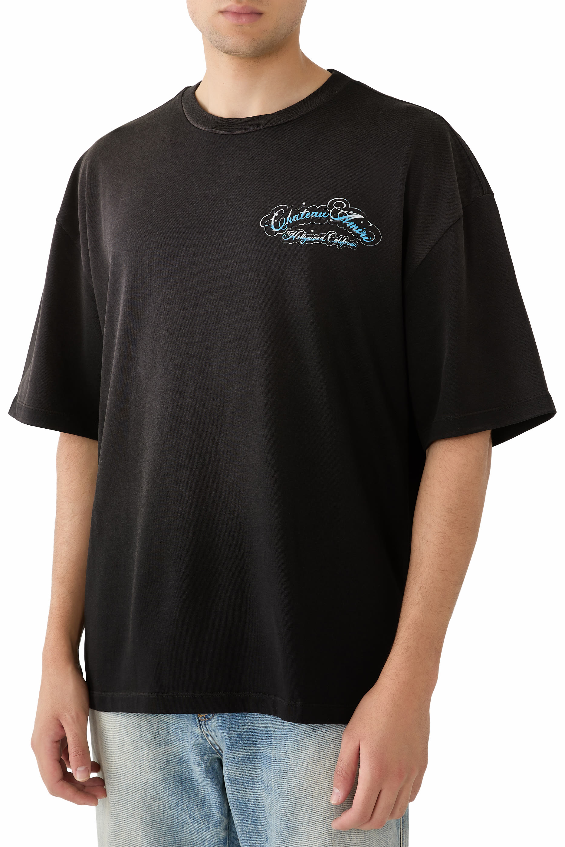 Crystal Chateau Script Oversized Tee