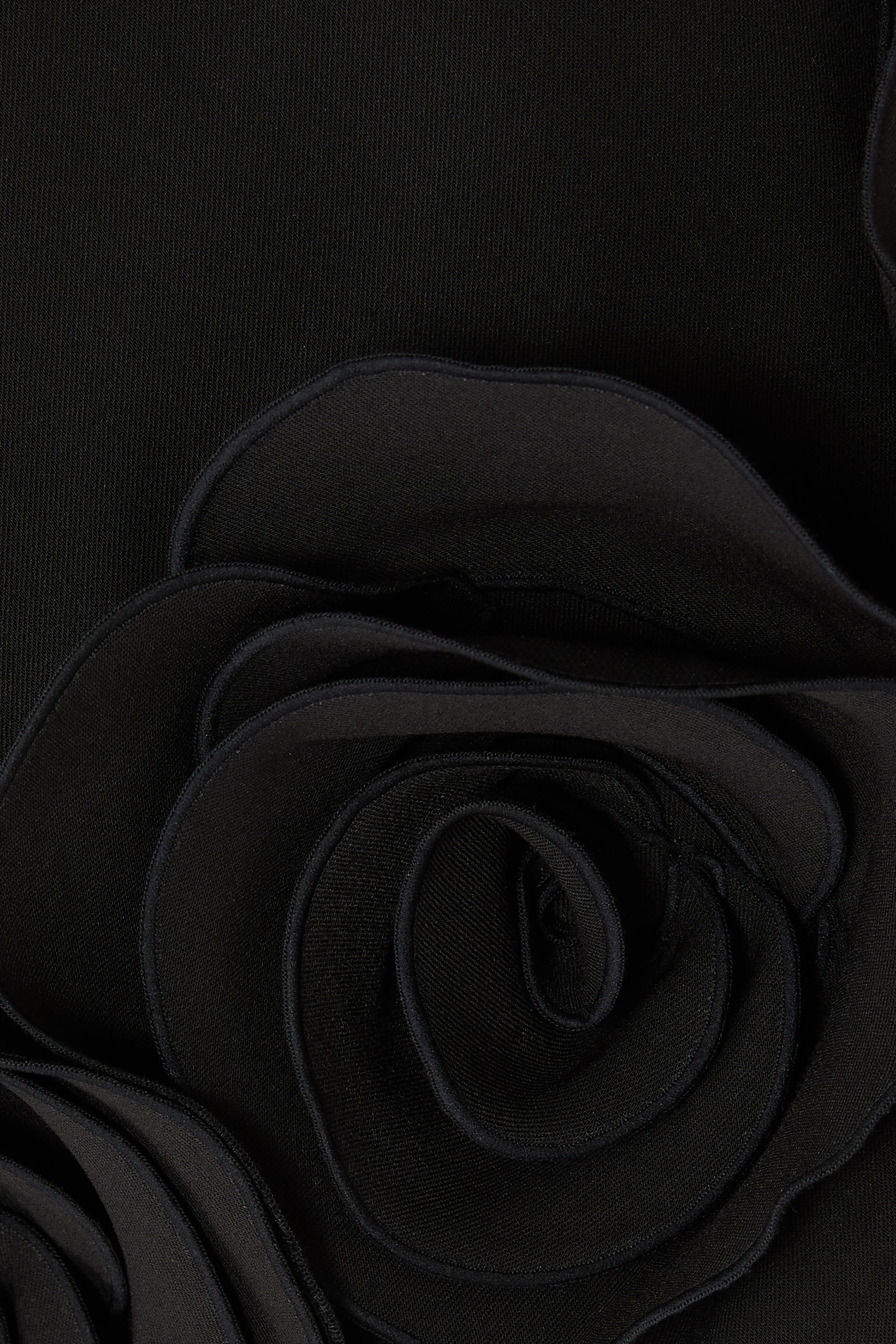  Crepe 3D Flower Mini Dress