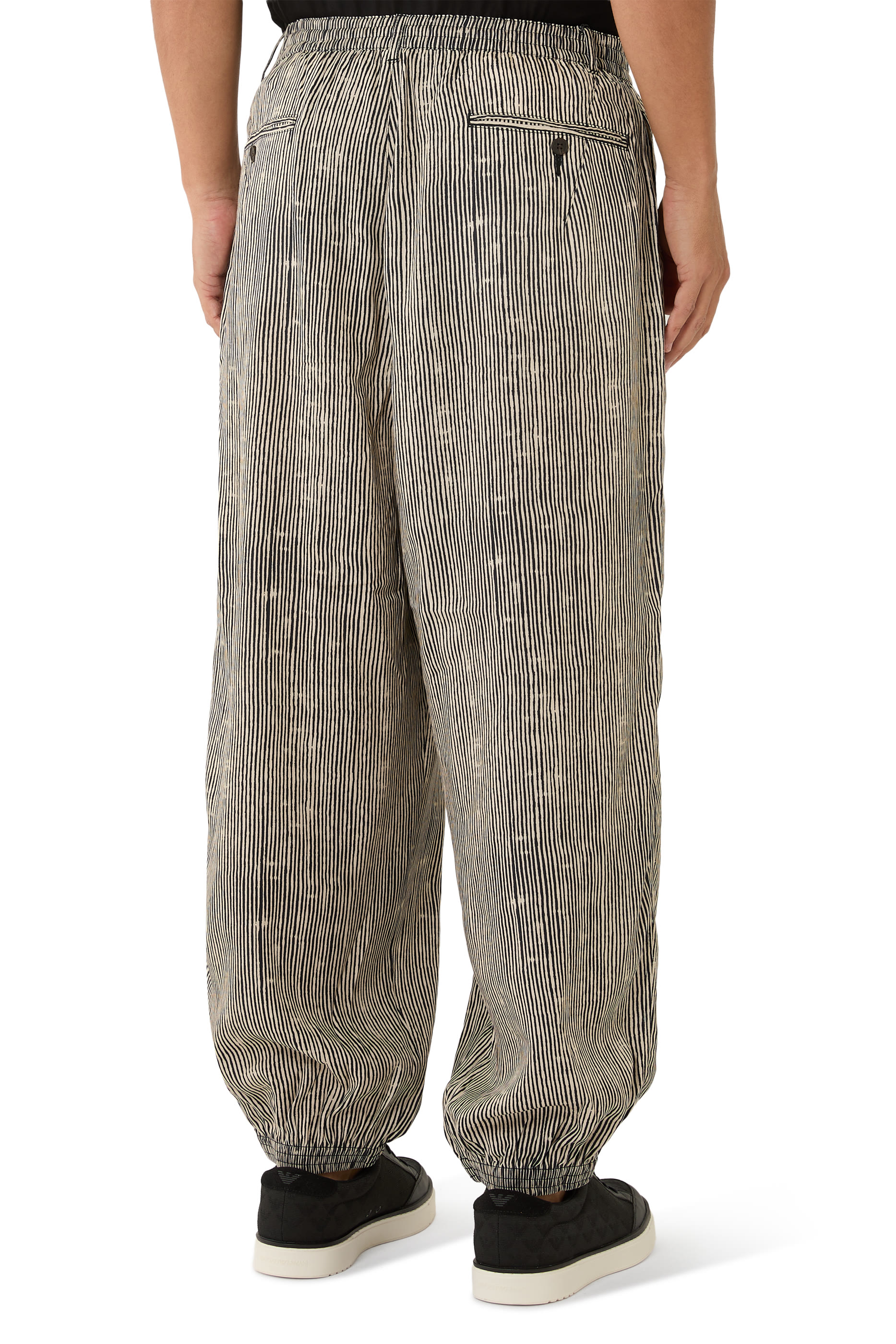 Geometric Print Pants in Viscose-Blend 